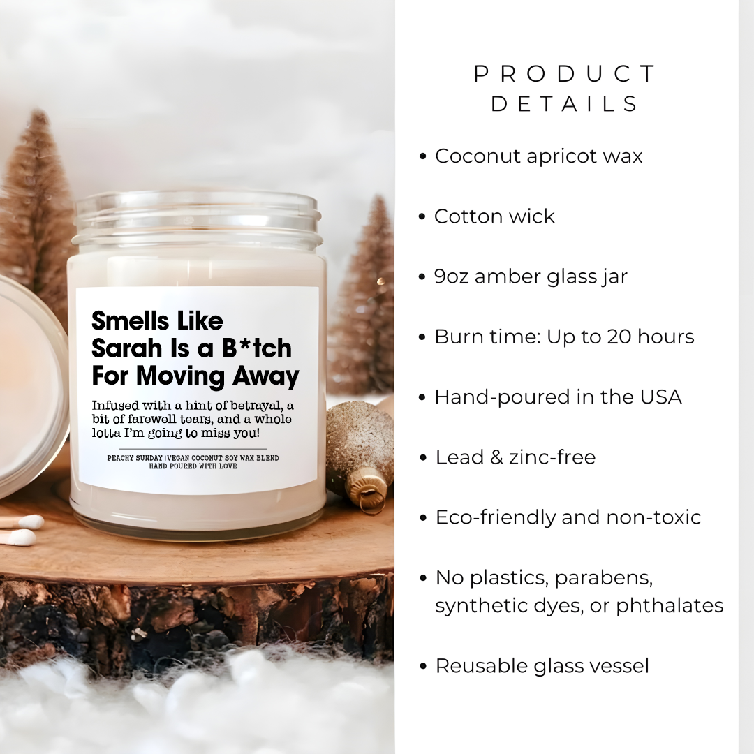 Personalized Moving Away Candle