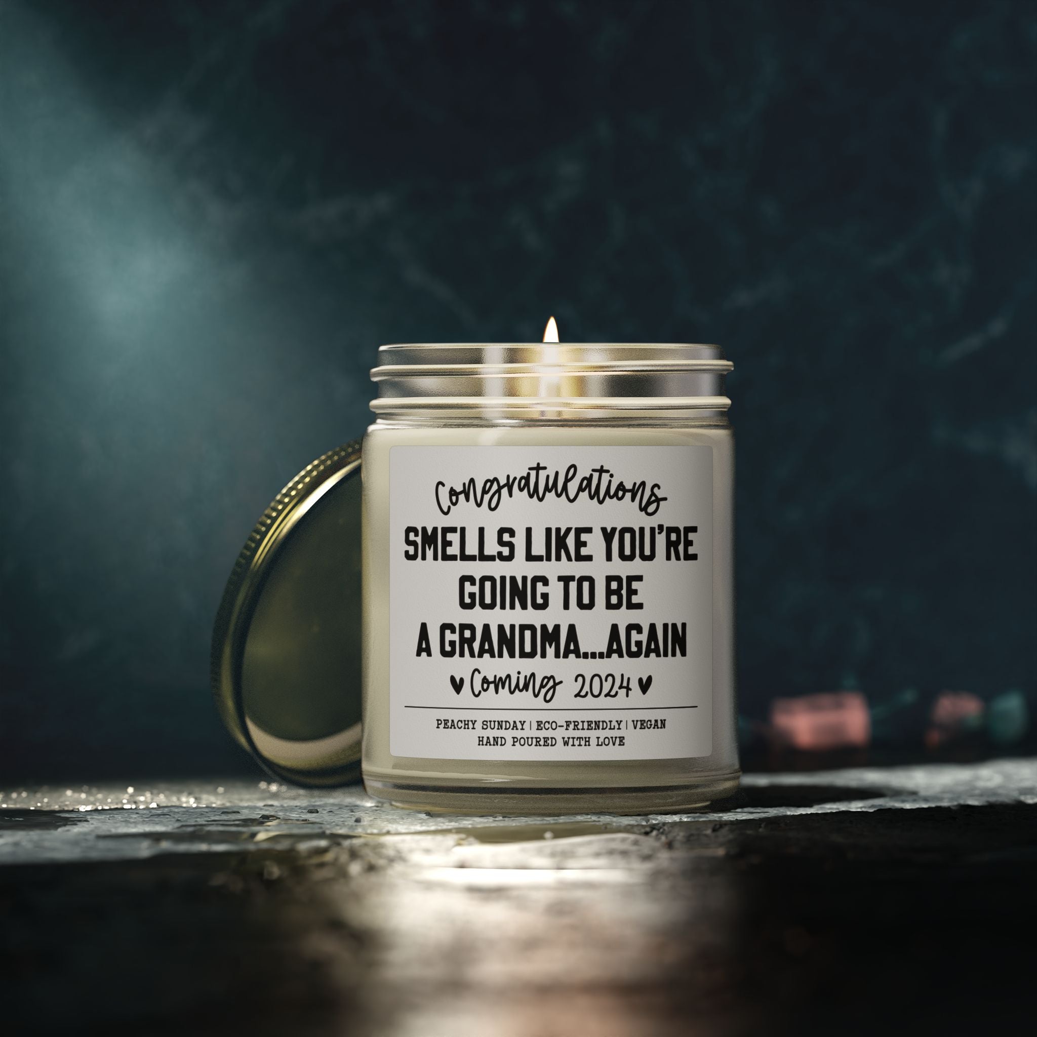 Personalized Going To Be Grandma Again Candle