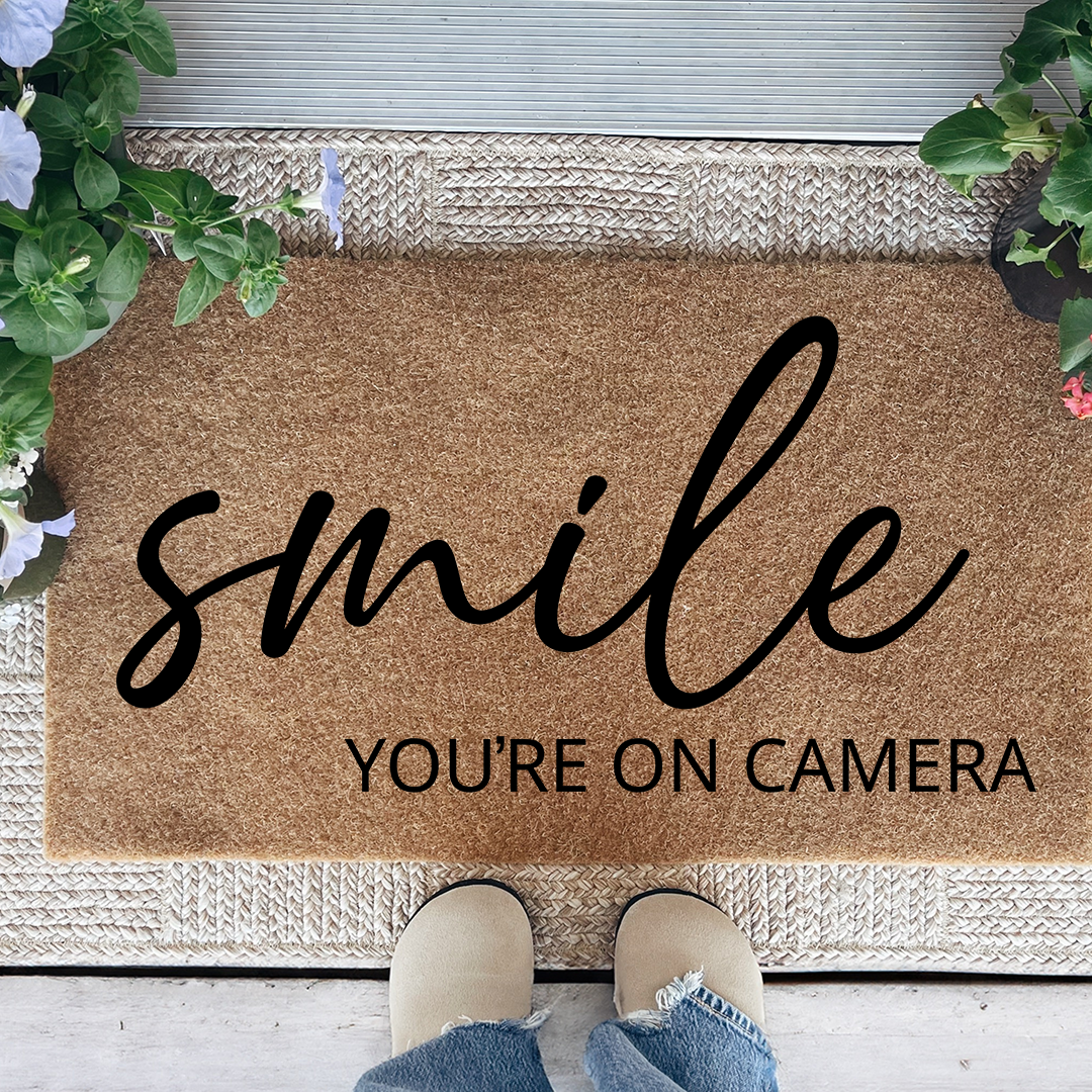 Smile You're On Camera Doormat
