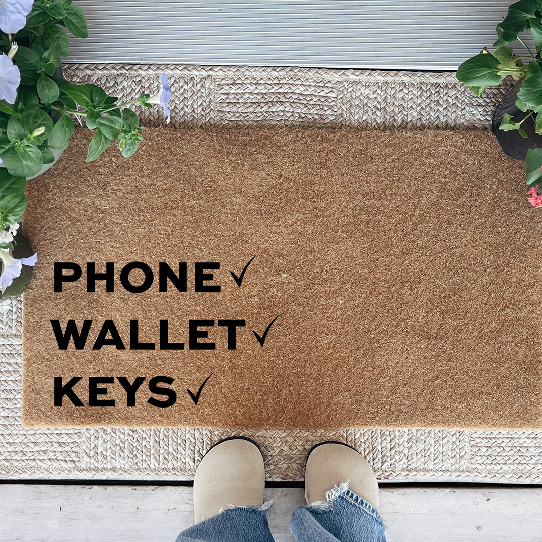 Phone Wallet Keys Doormat