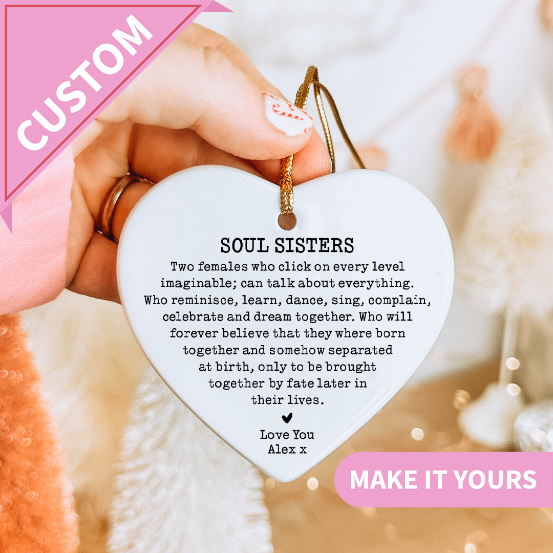 Personalized Soul Sister Ornament