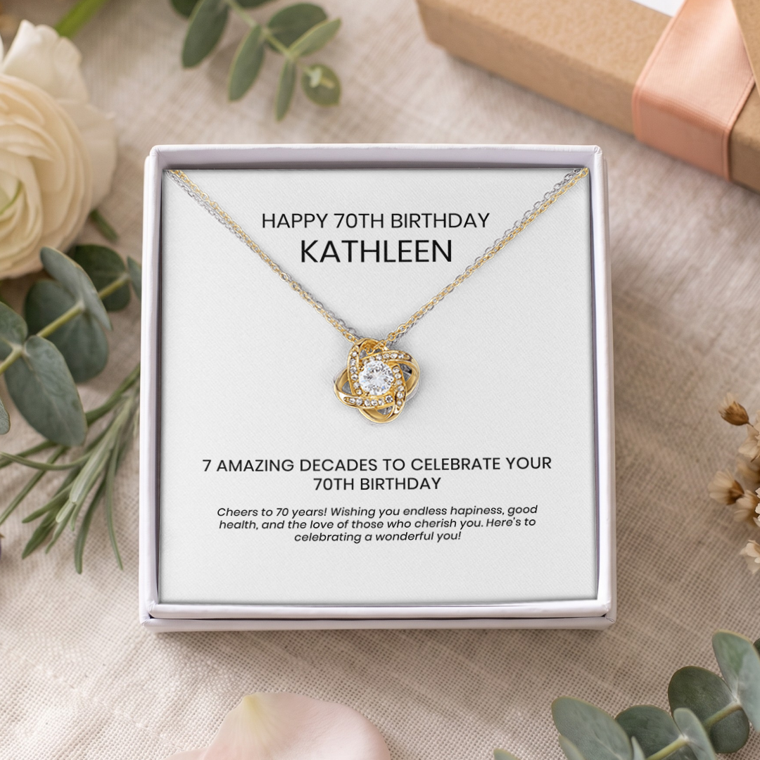 Personalized 70th Birthday Jewelry