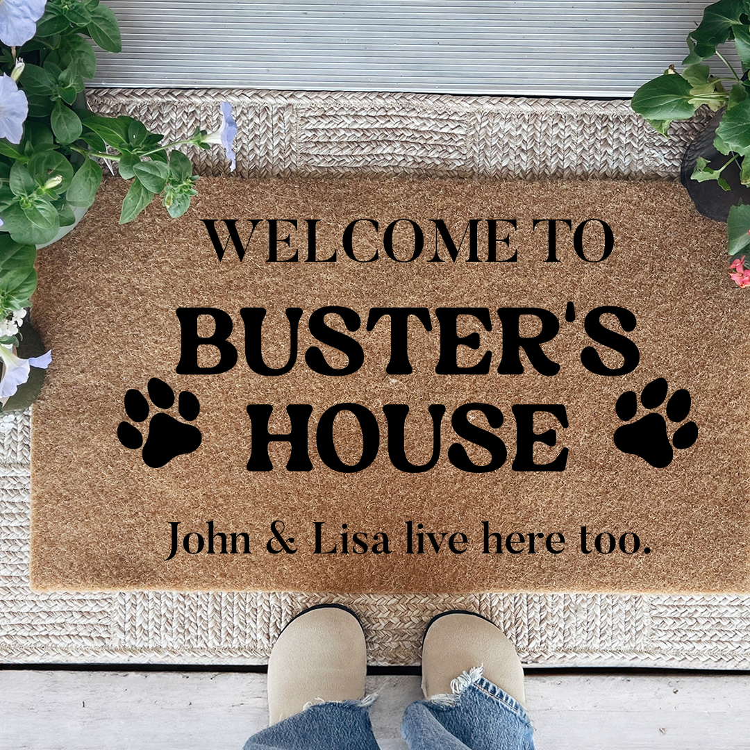 Personalized Dog Name Welcome Doormat For Dog Lovers