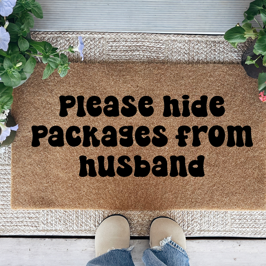 Please Hide Packages From Husband Doormat