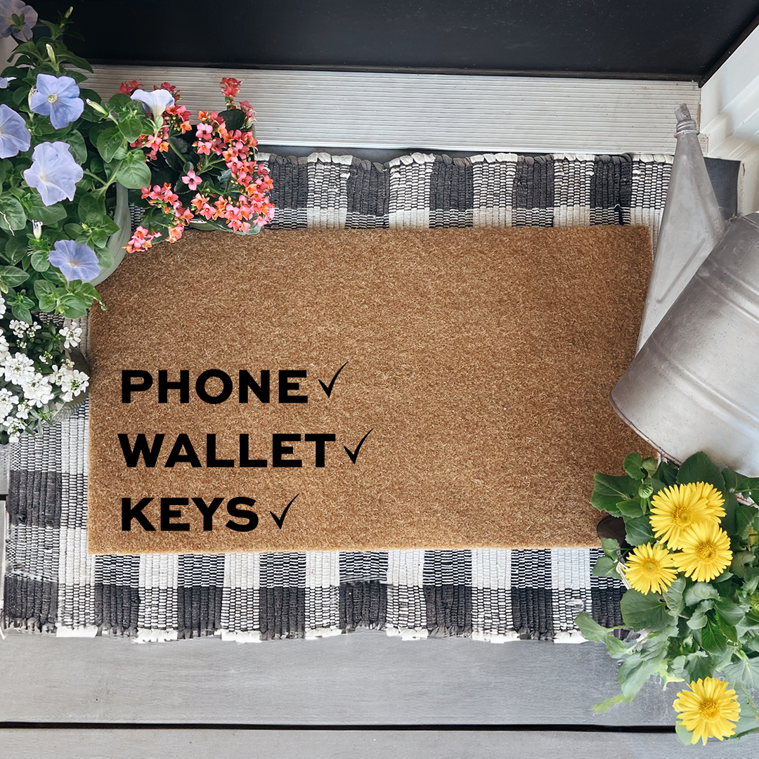 Phone Wallet Keys Doormat