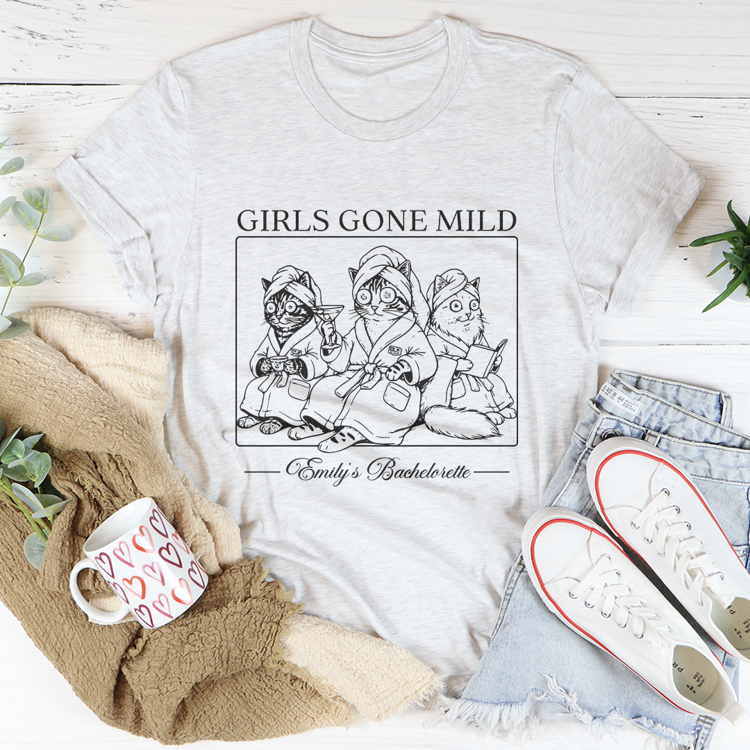 Personalized Girls Gone Mild Bachelorette Cat Tee