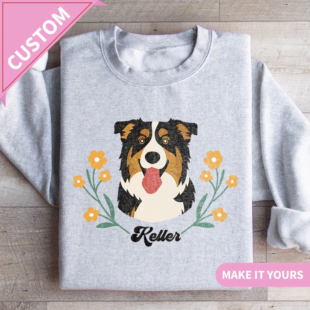 Personalized Dog Face Pet Crewneck For Owners Sweatshirt