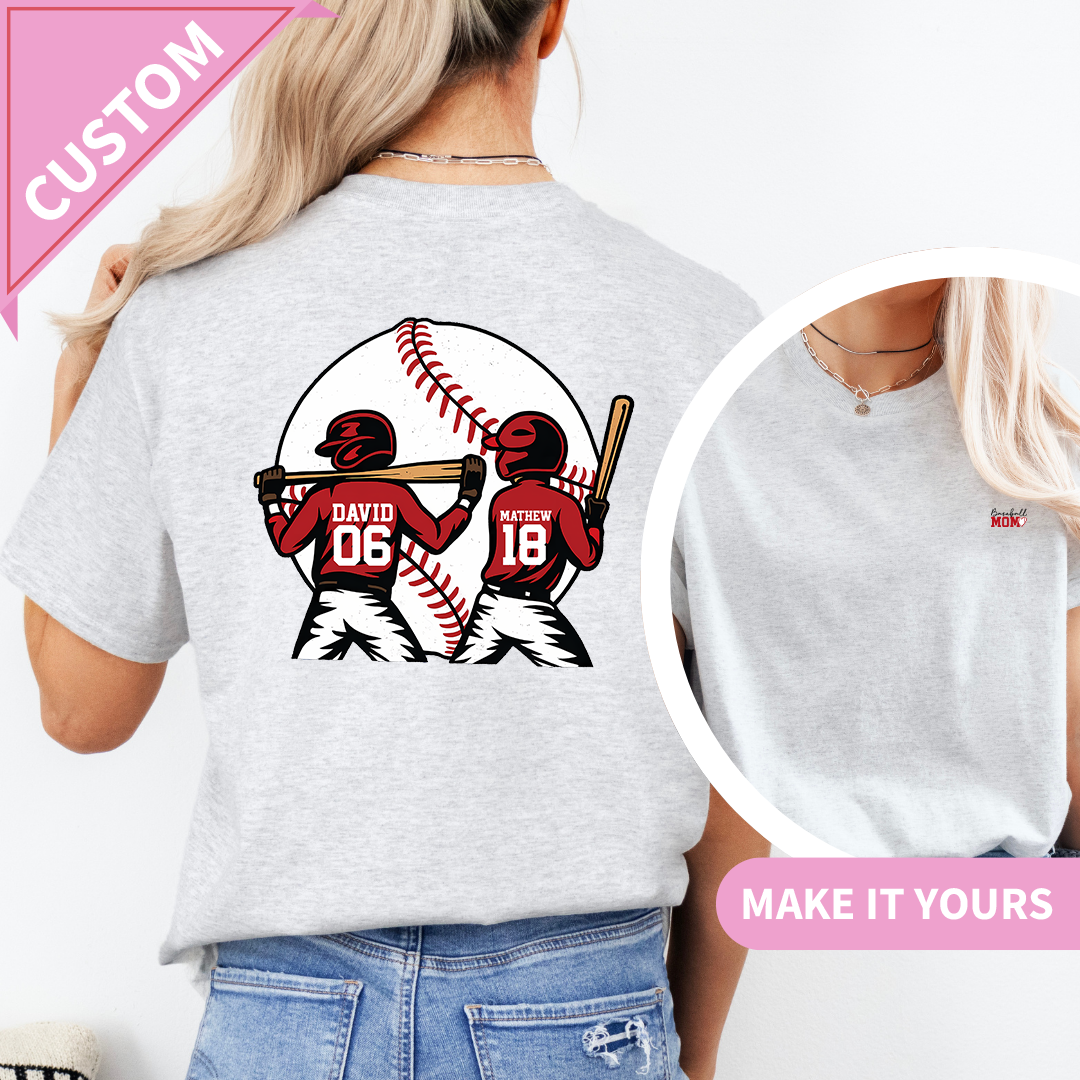 Custom Game Day Baseball Family Support Tee