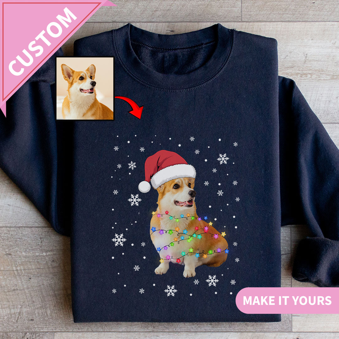 Custom Christmas Dog Pet Ugly Holiday Sweatshirt