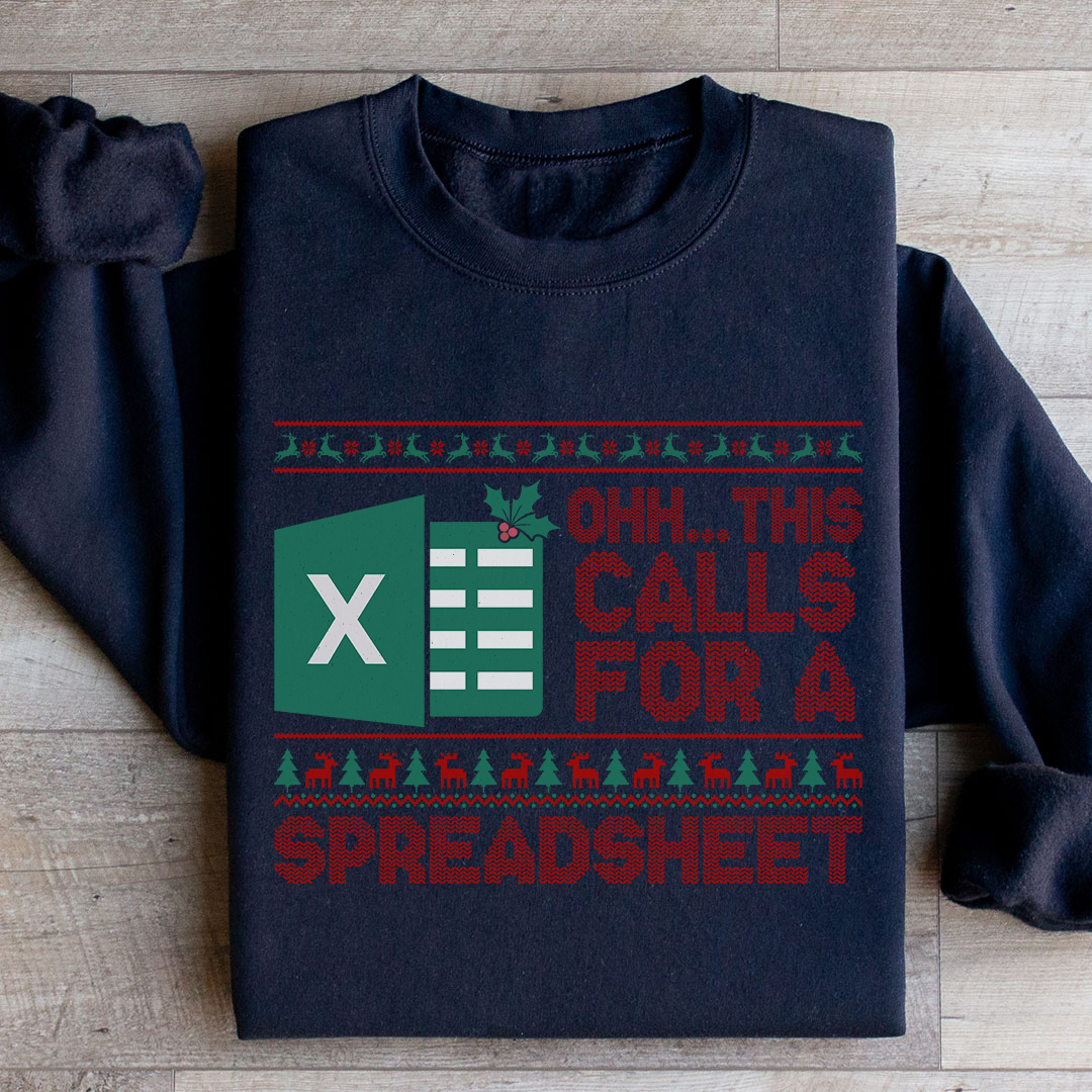 Ohh This Calls For A Spreadsheet Christmas Ugly Sweatshirt