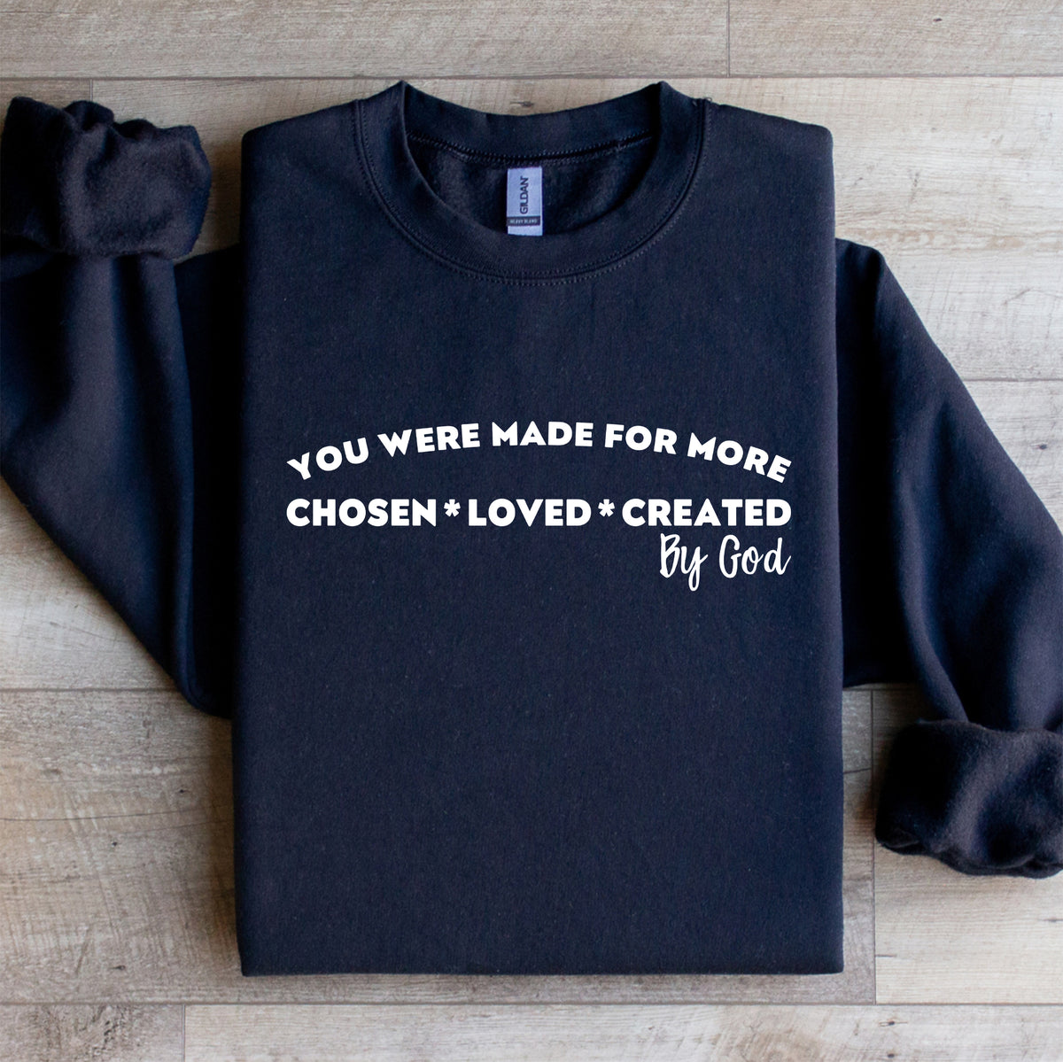 Inspirierender christlicher Fleece-Pullover – „Du wurdest für mehr geschaffen: auserwählt, geliebt, von Gott erschaffen“