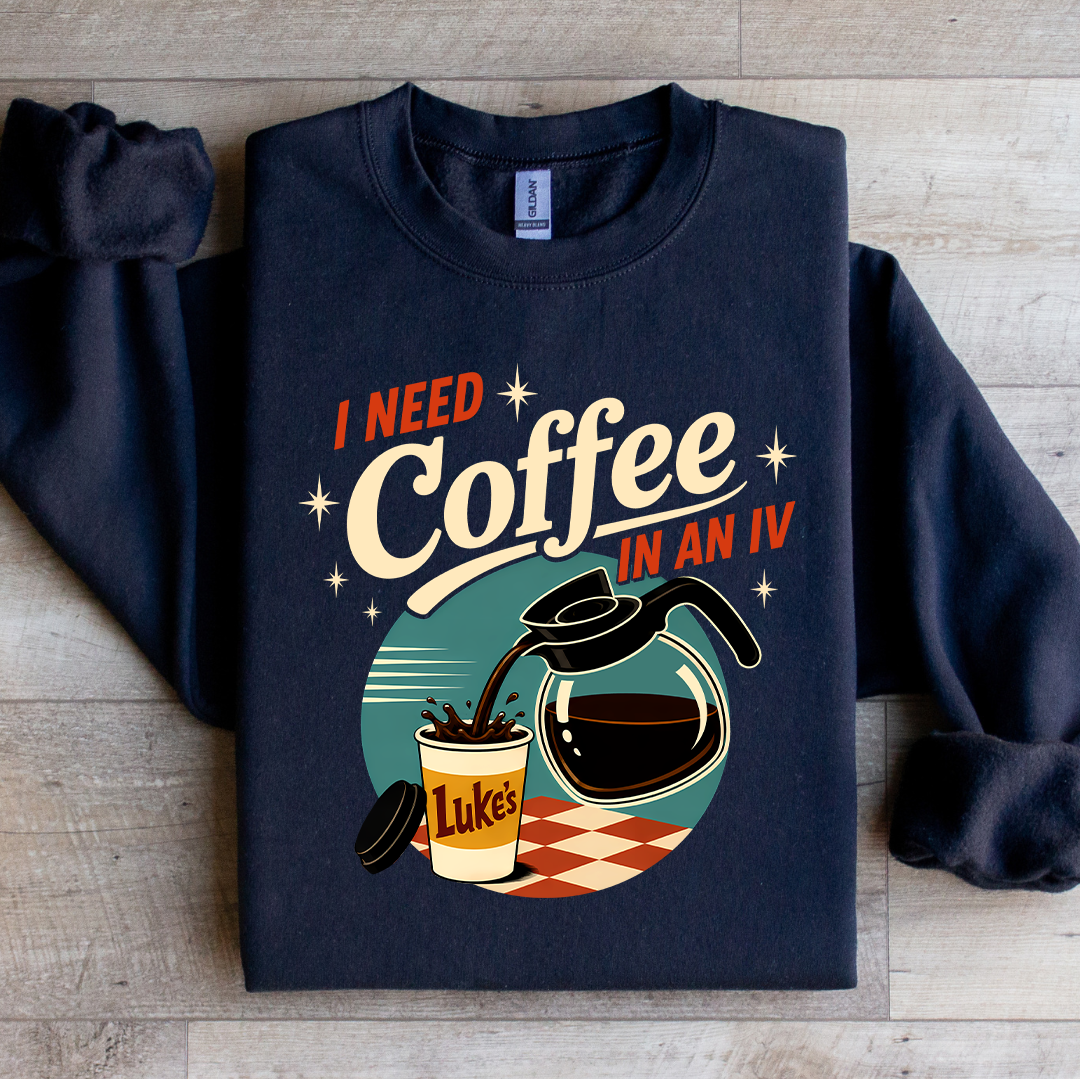 Ich brauche Kaffee in einem Av-Sweatshirt
