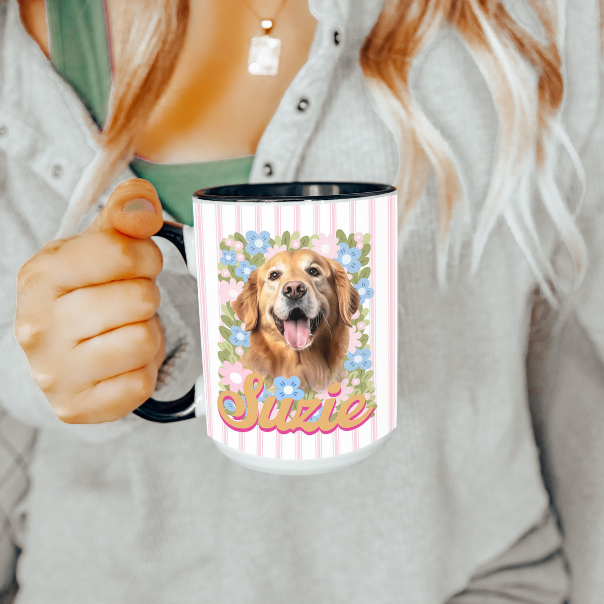 Mug personnalisé avec photo et nom de votre animal de compagnie