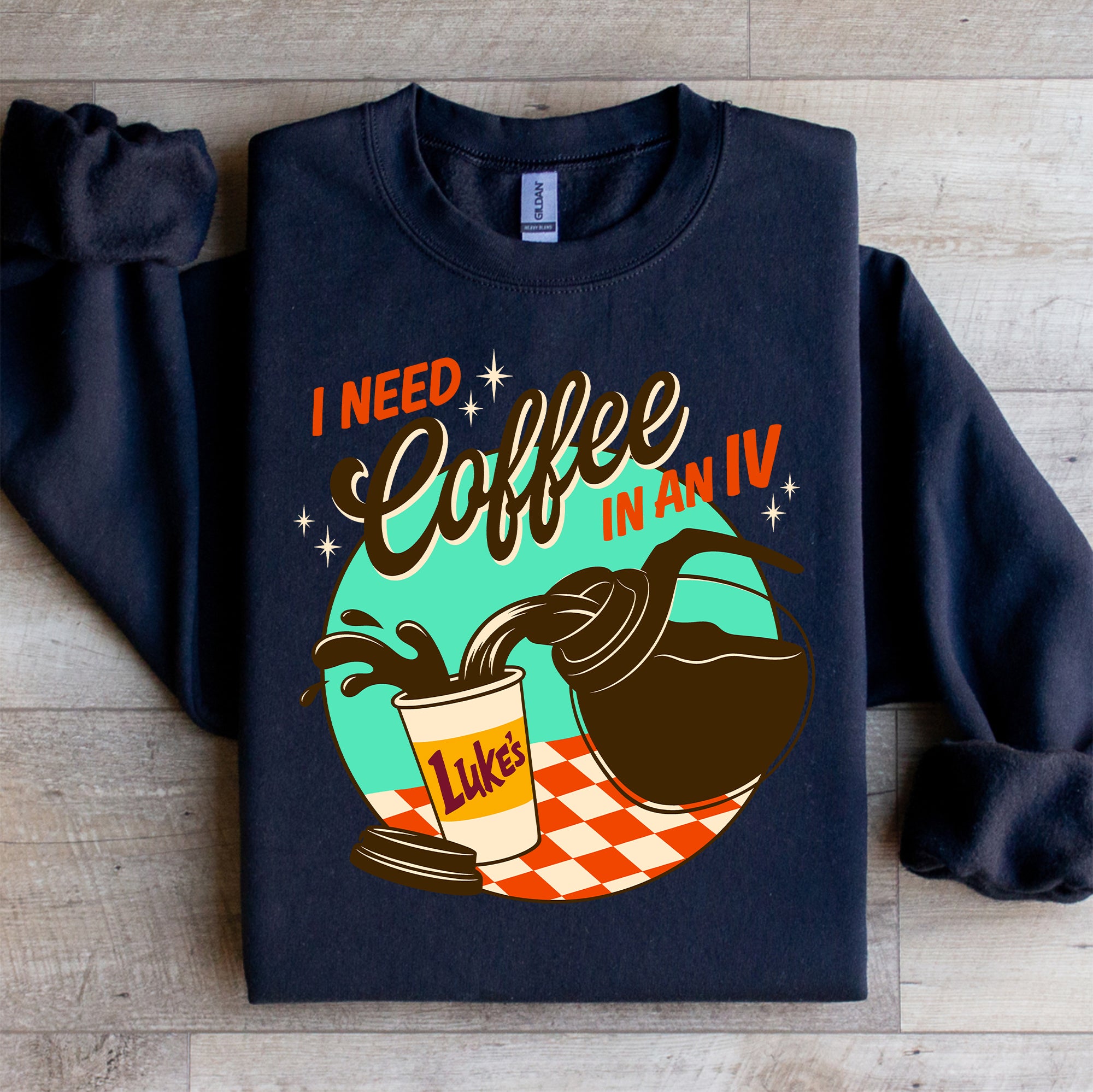 I Need Coffee In An Av Sweatshirt