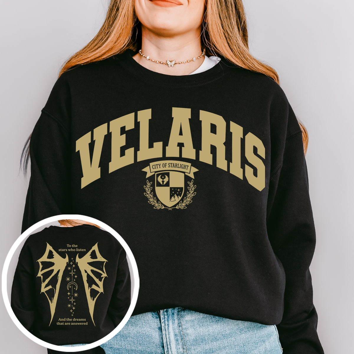 Sudadera Velaris, ciudad de luces estelares