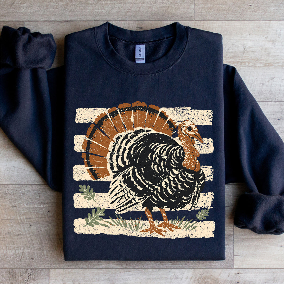 Sudadera vintage con pavo de Acción de Gracias