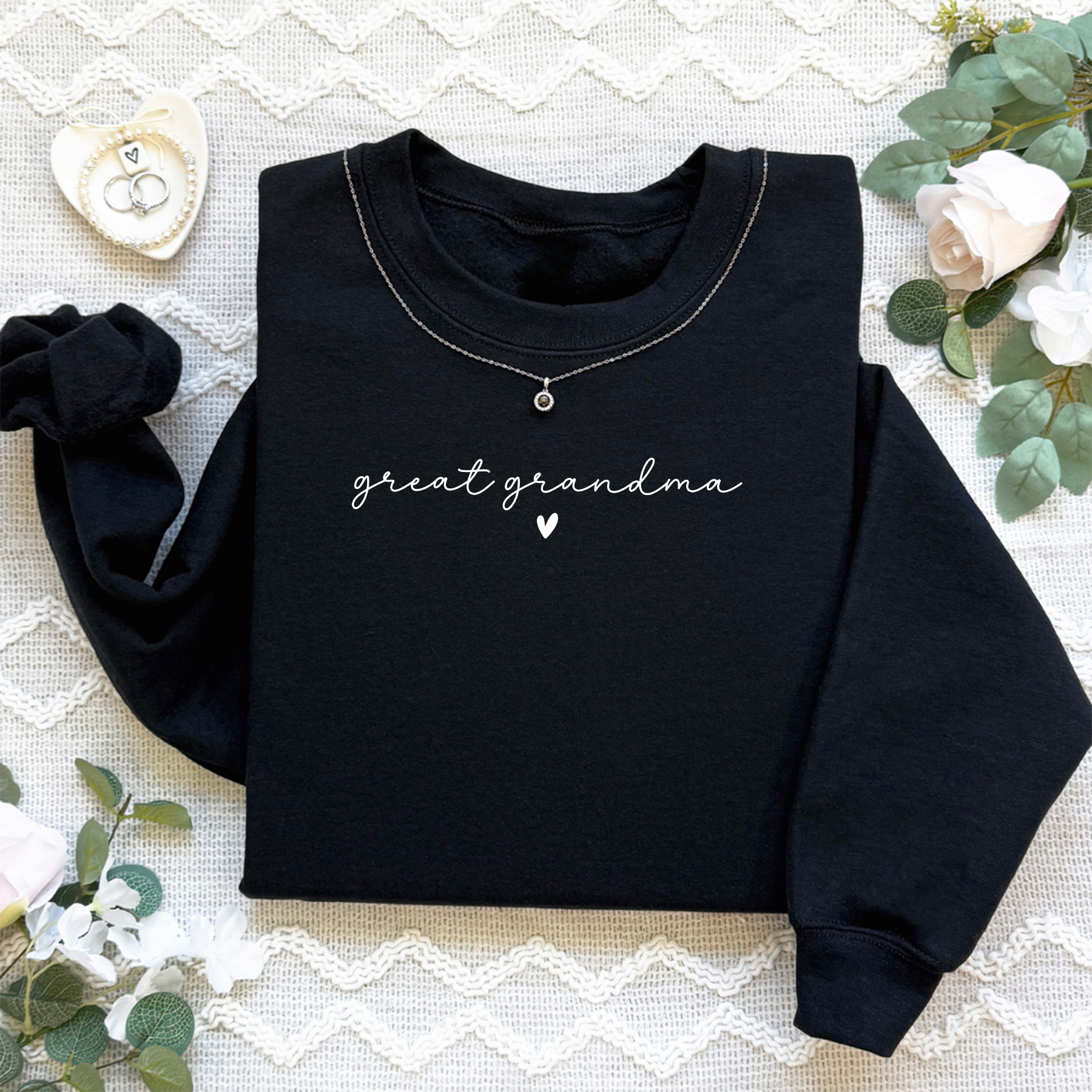Embroidered Great Grandma Sweatshirt