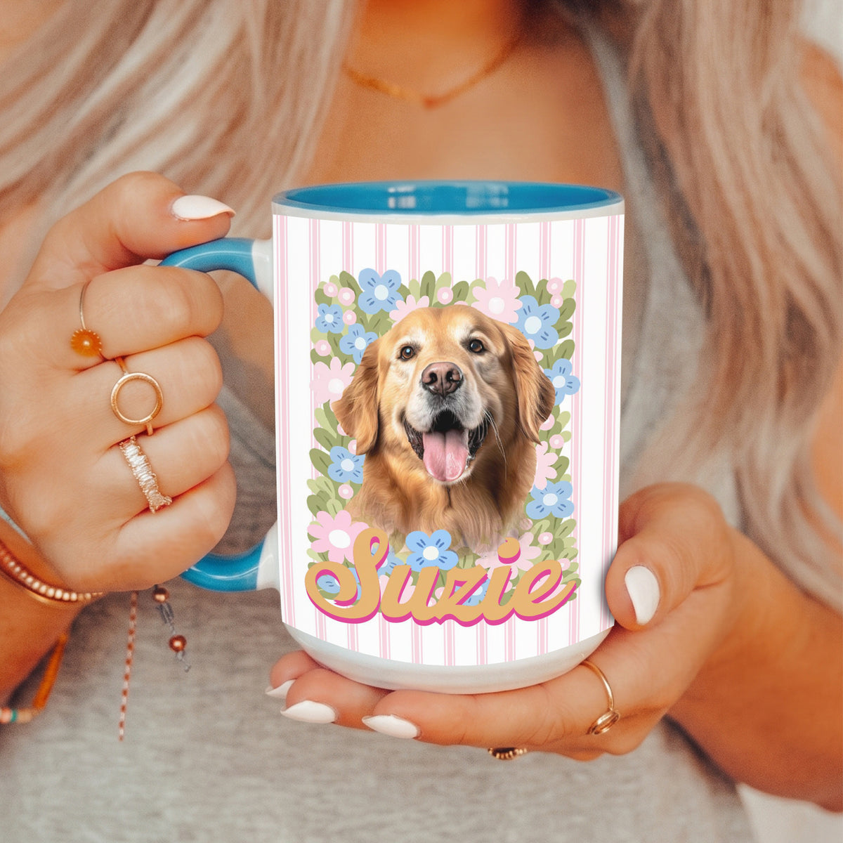 Mug personnalisé avec photo et nom de votre animal de compagnie