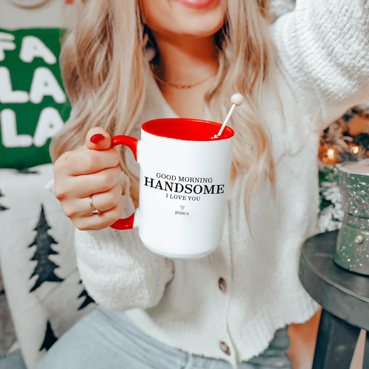 Mug personnalisé « Bonjour, beau gosse »