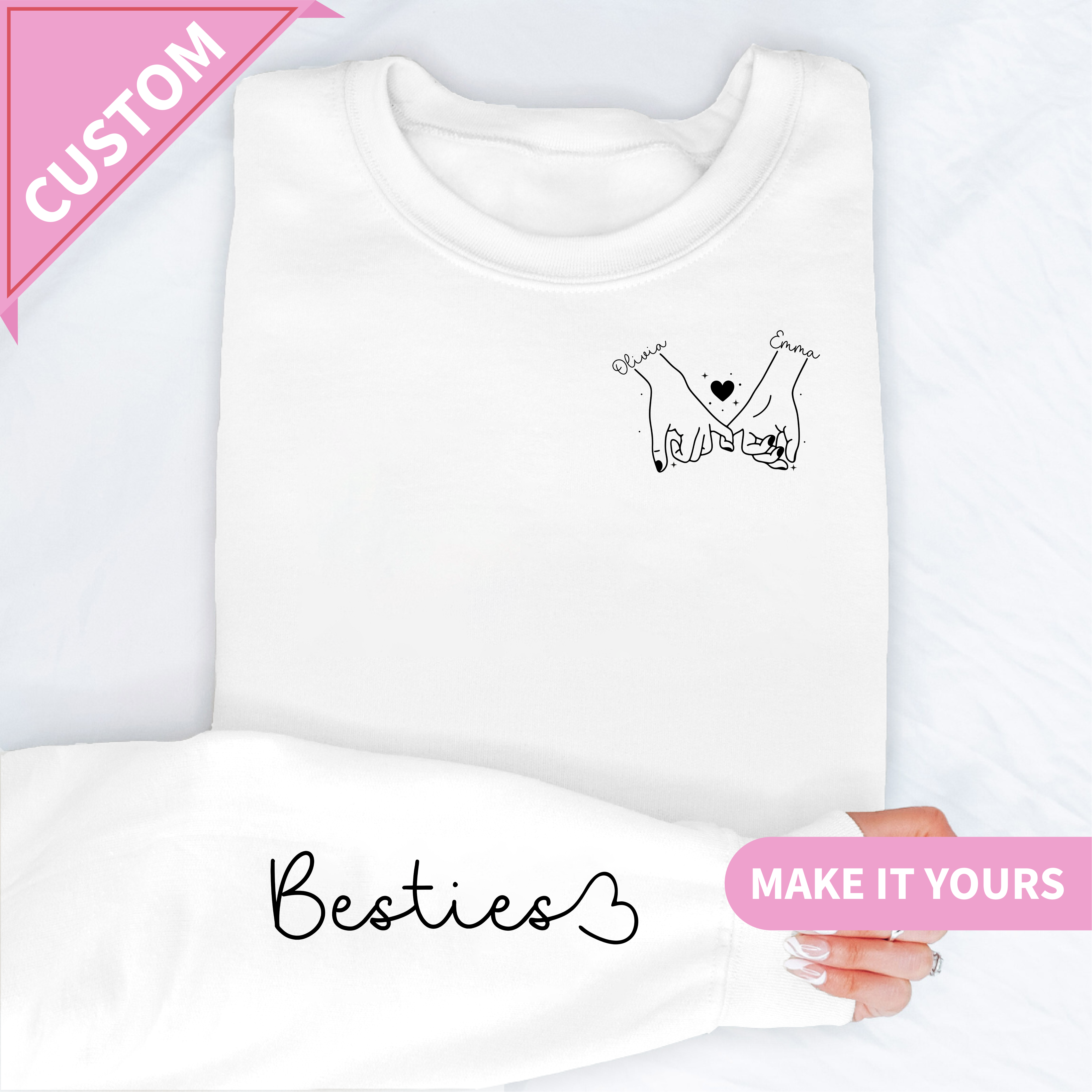 Custom Besties Sweatshirt Sweatshirt