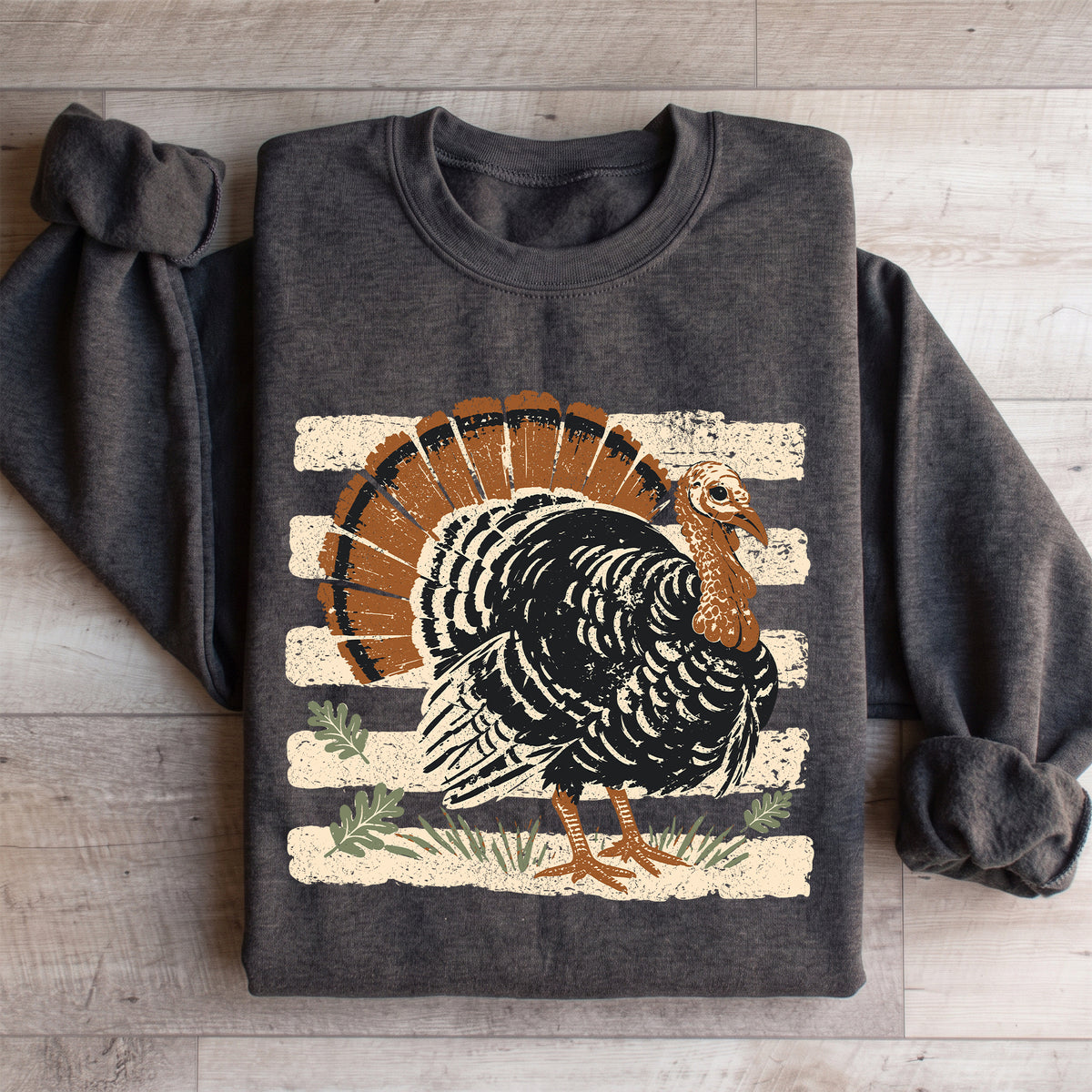Sudadera vintage con pavo de Acción de Gracias