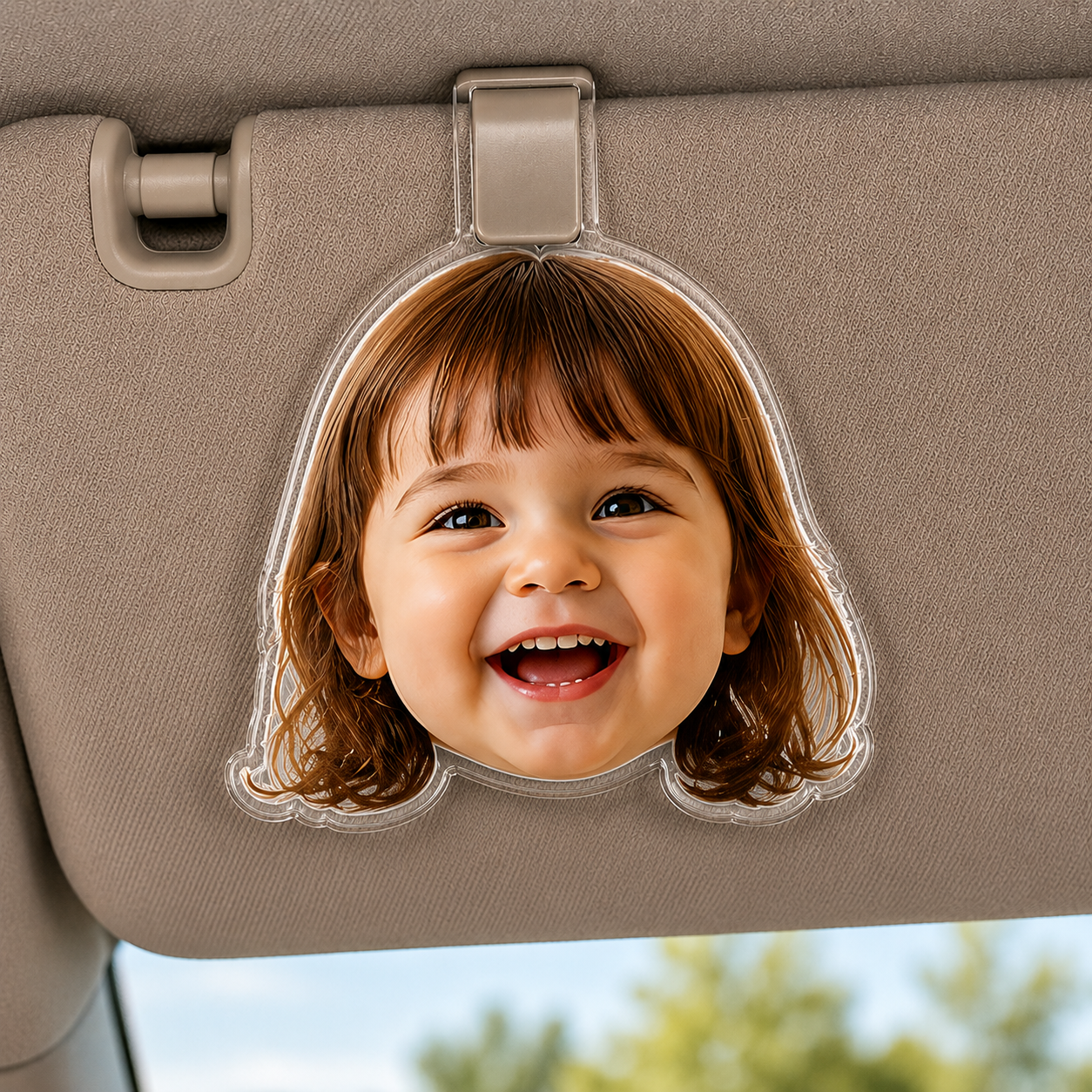Personalized Baby Face Photo Car Visor