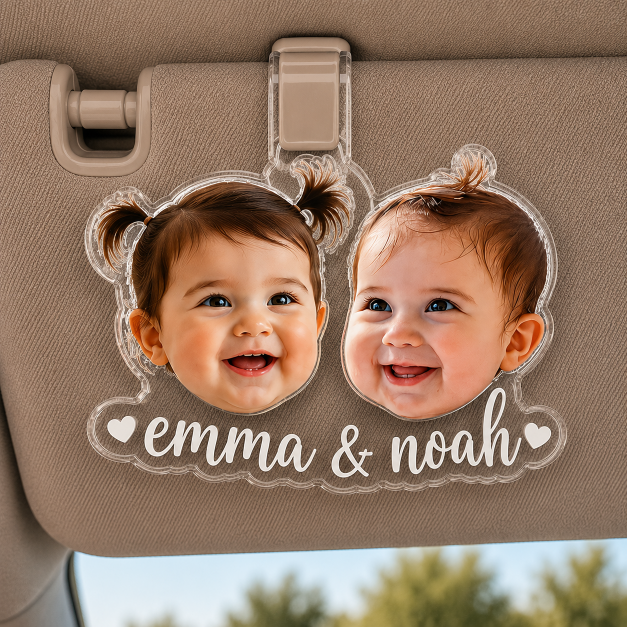 Personalized Baby Face Photo Car Visor