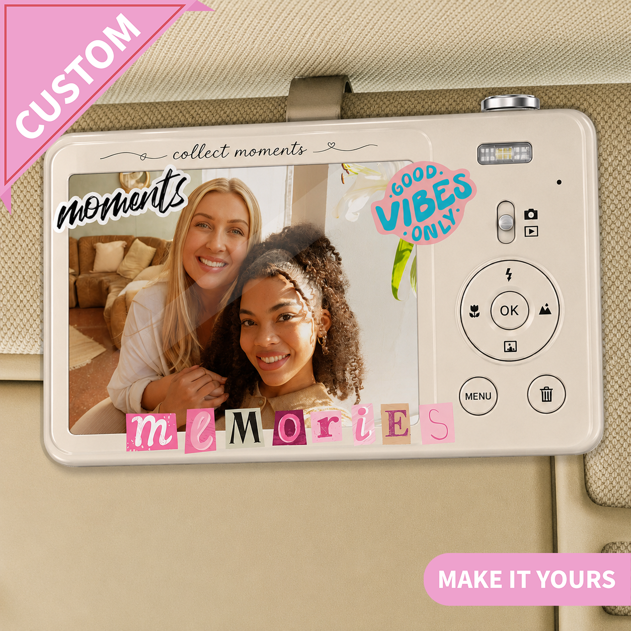 Personalized Best Friend Photo Car Car Visor
