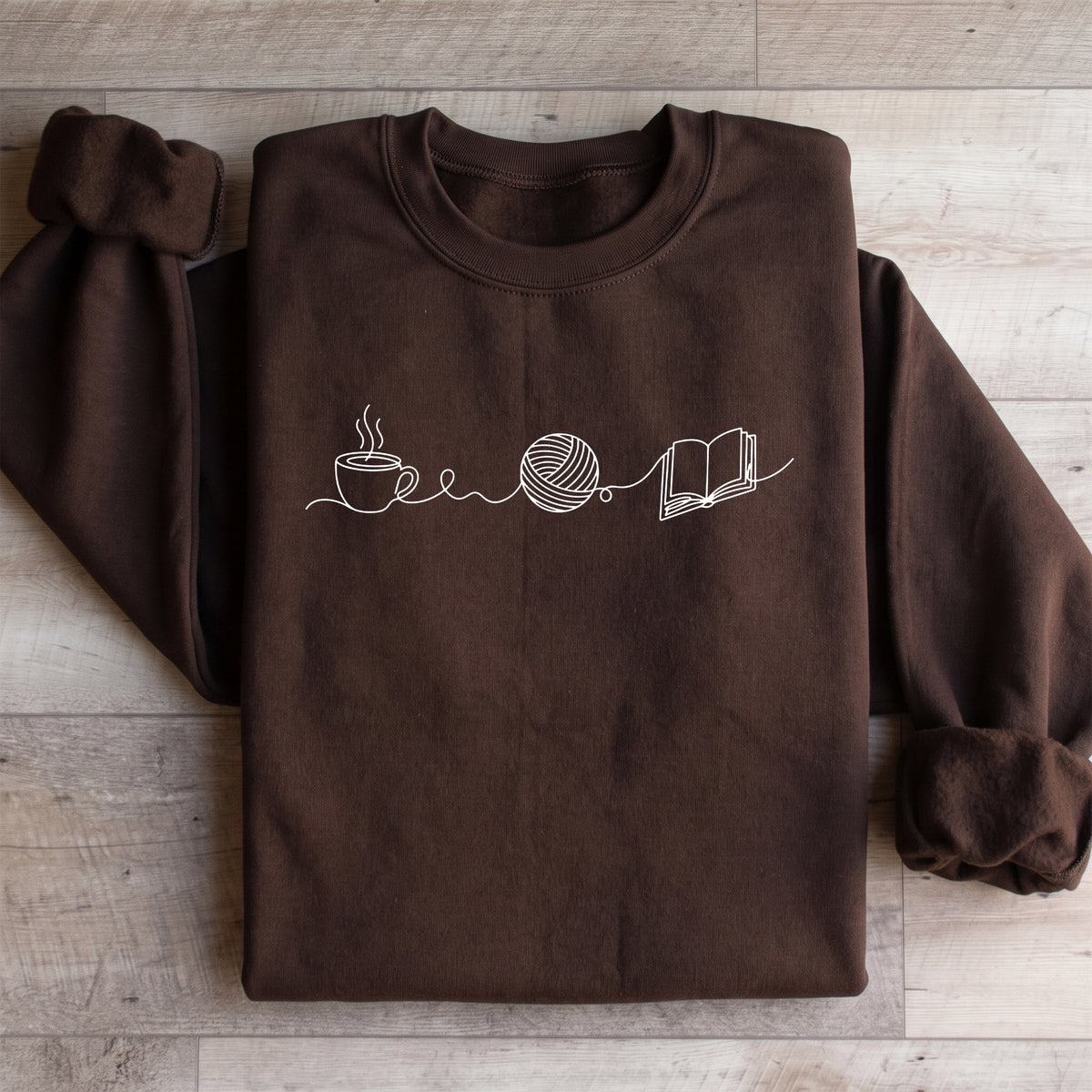 Coffee Yarn And Book Sweatshirt