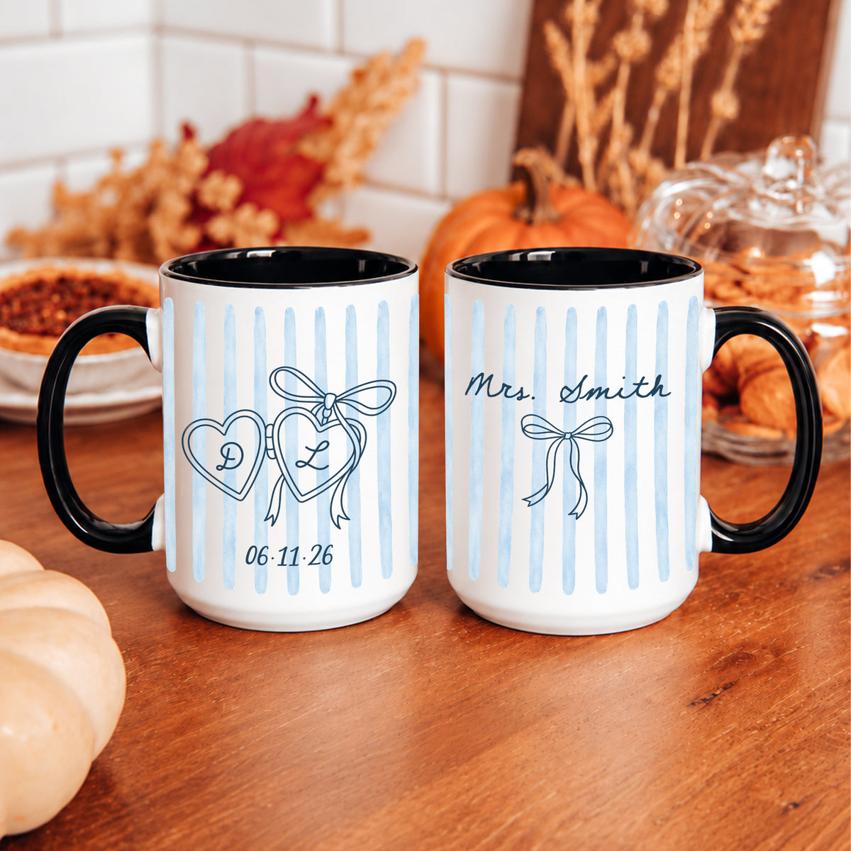 Personalisierte Tasse für die Braut mit Hochzeitsdatum