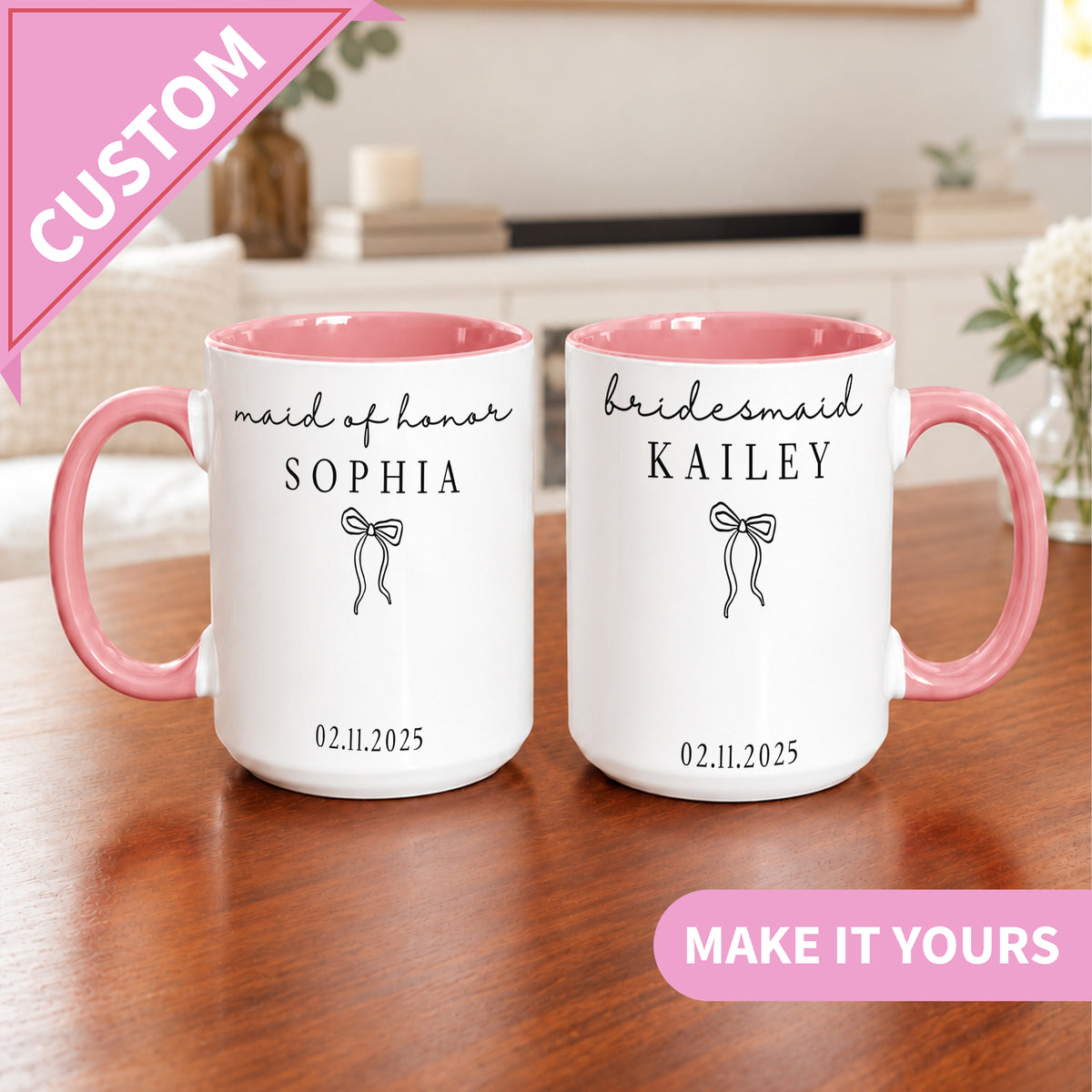 Personalisierte Tasse für den Antrag an die Trauzeugin