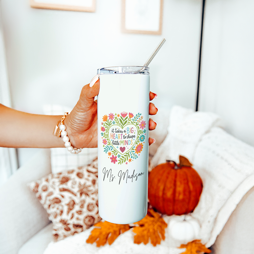 Personalized It Takes A Big Heart To Shape Tumbler