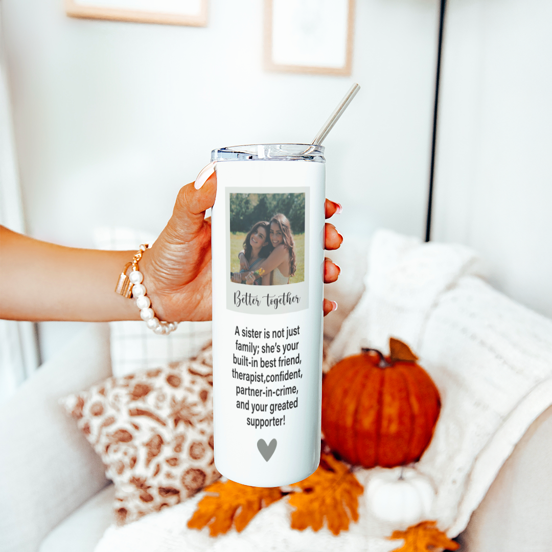 Personalized Photo Sister Tumbler