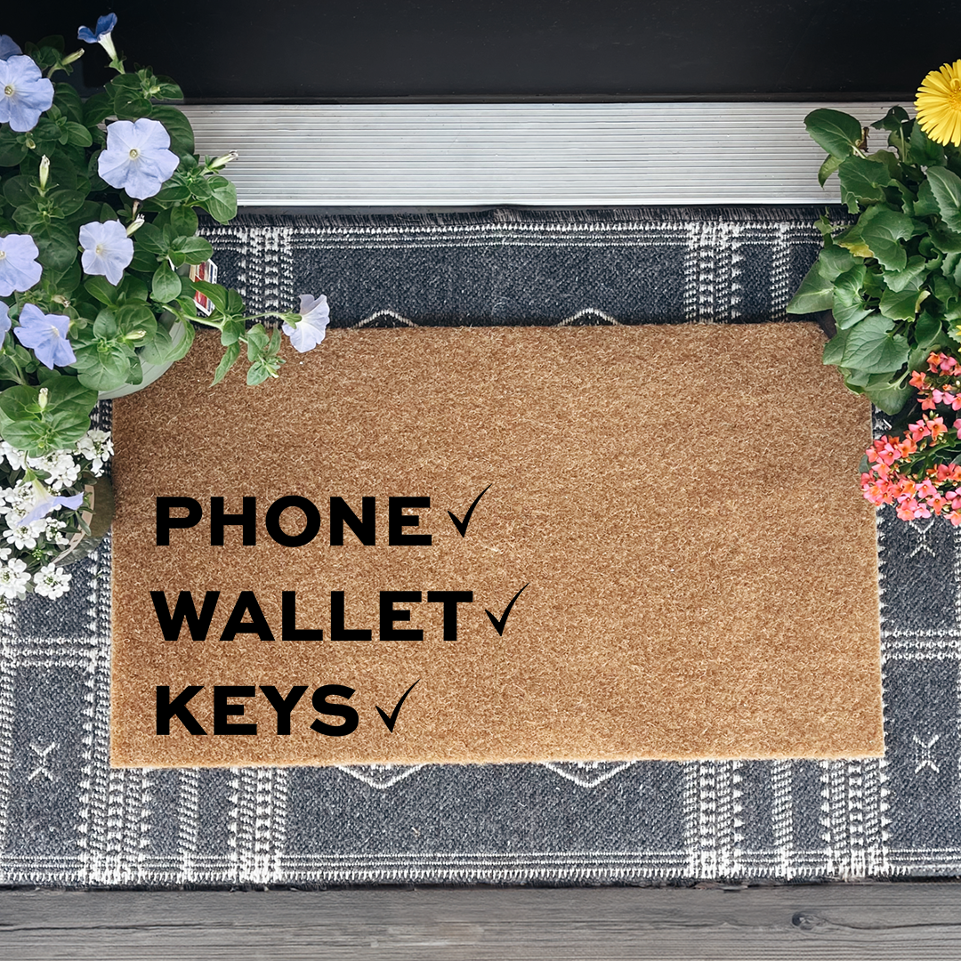 Phone Wallet Keys Doormat