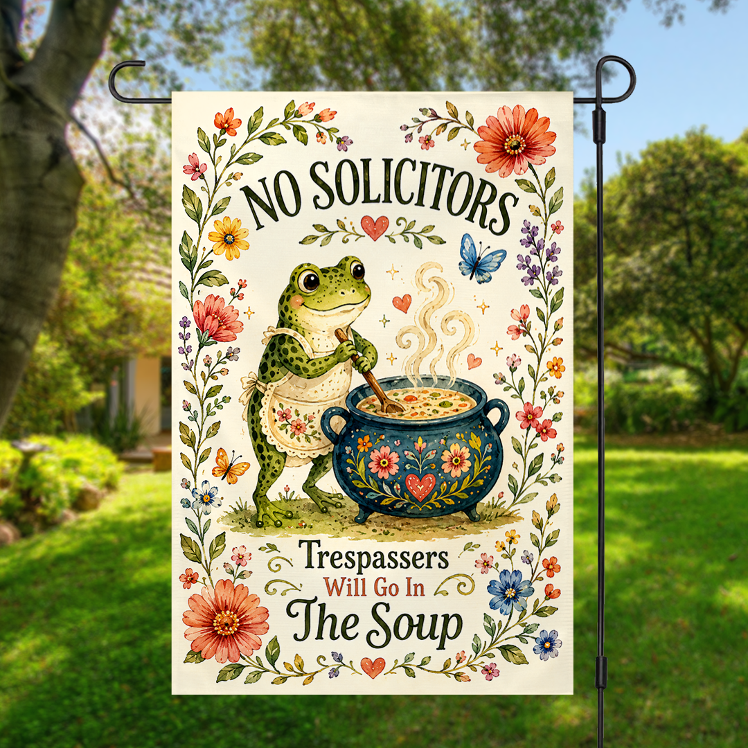 No Soliciting Garden Flagme Flag