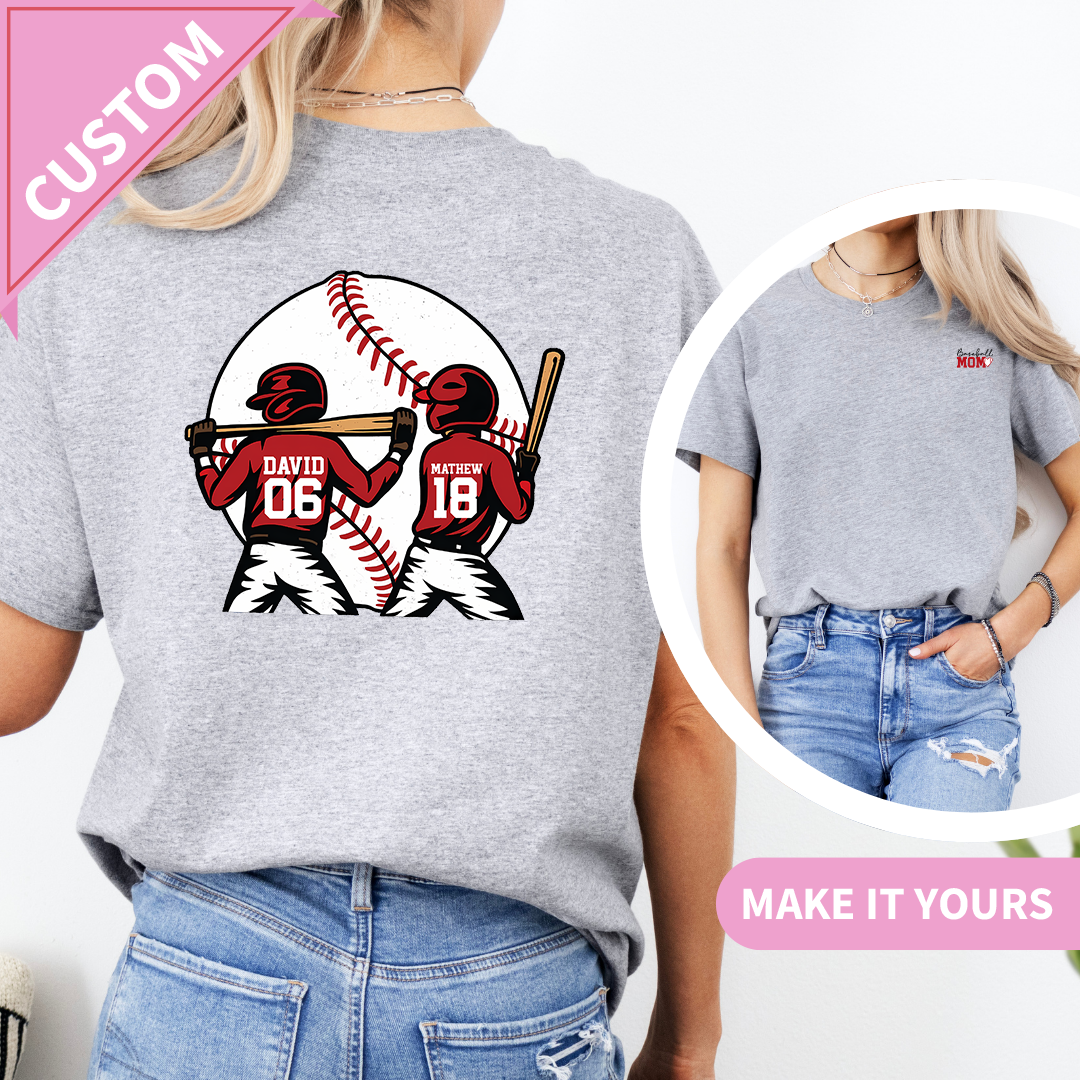 Custom Game Day Baseball Family Support Tee