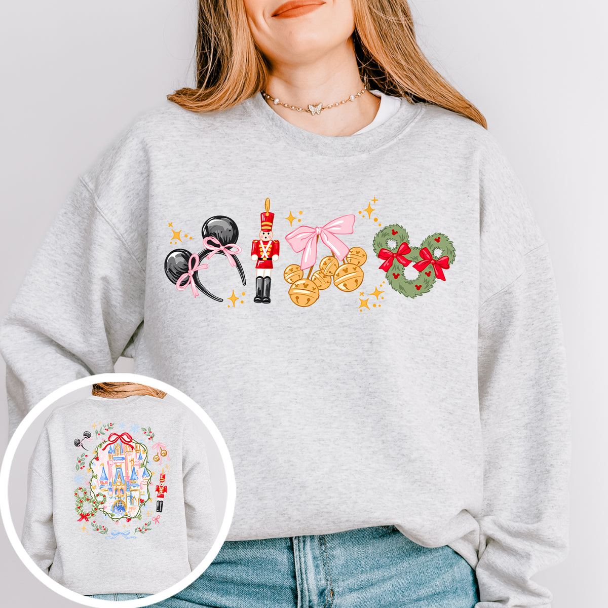 Sweat-shirt Château magique de Noël Disney