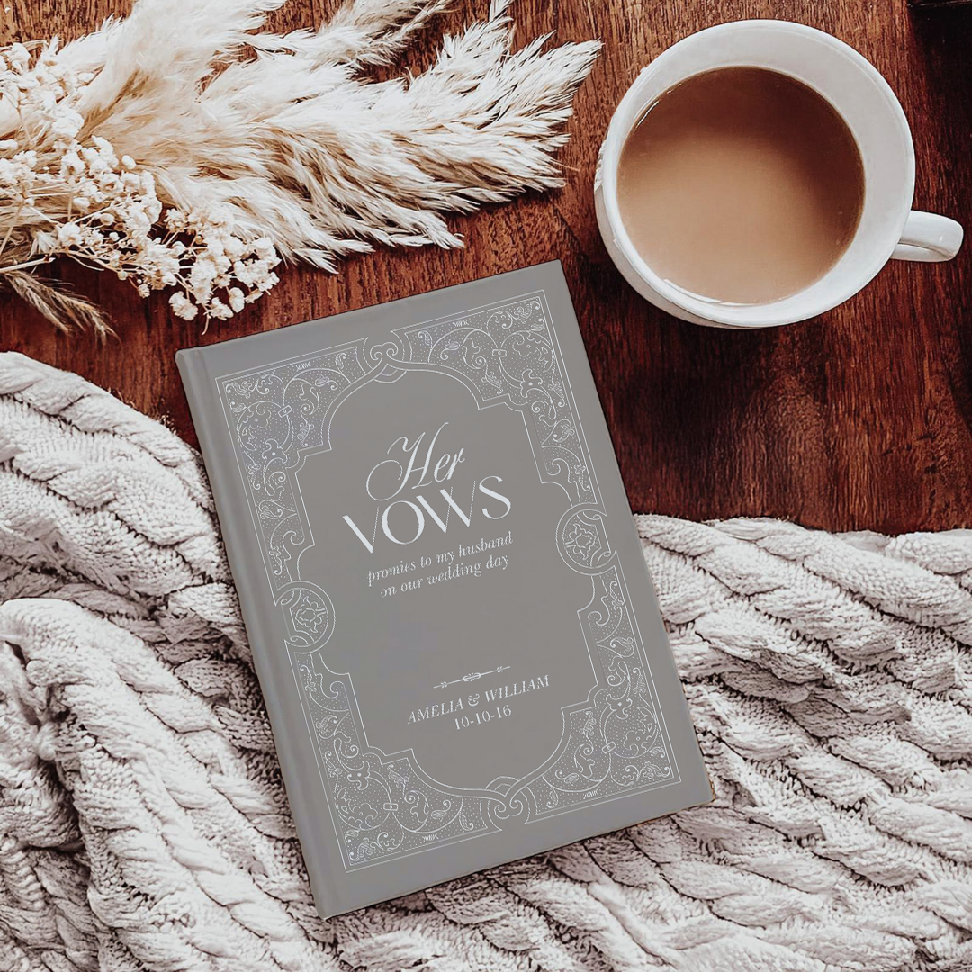 Personalized Bookish Wedding Vow Journal