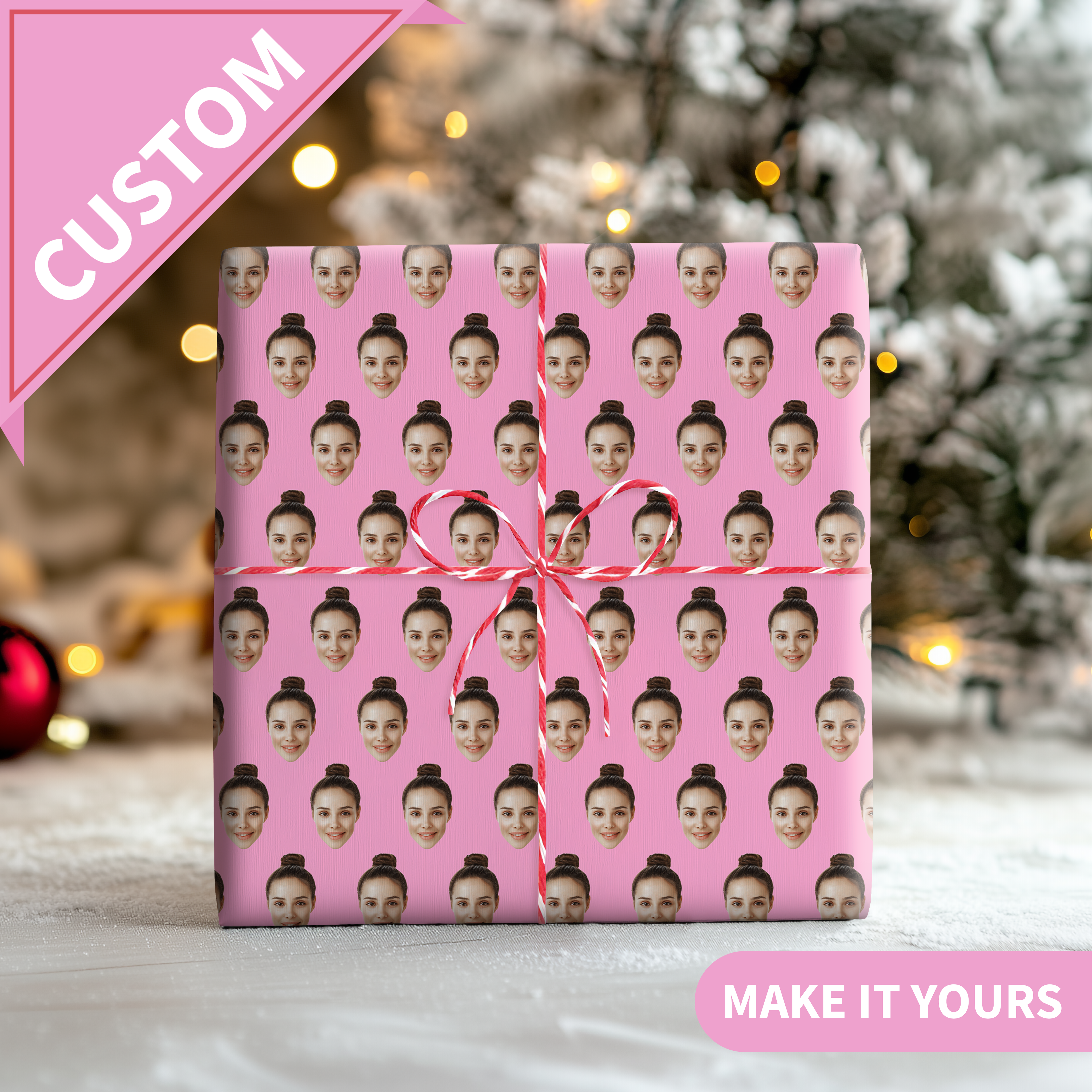 Personalized Face Photo Gift Wrapping Papers