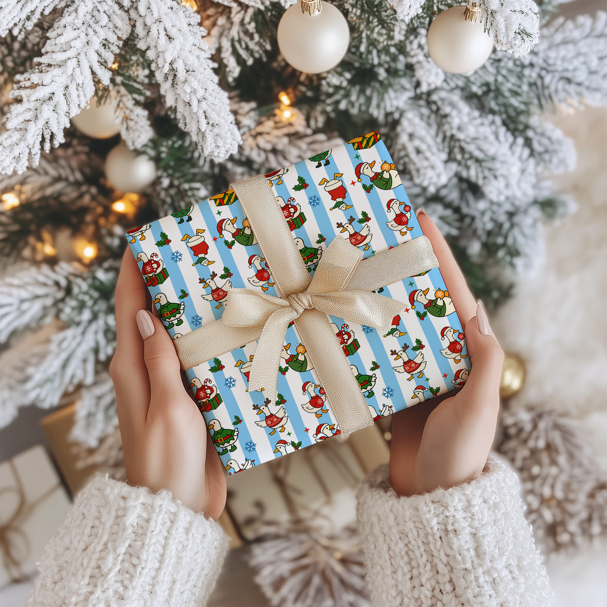 Goose Christmas Wrapping Paper