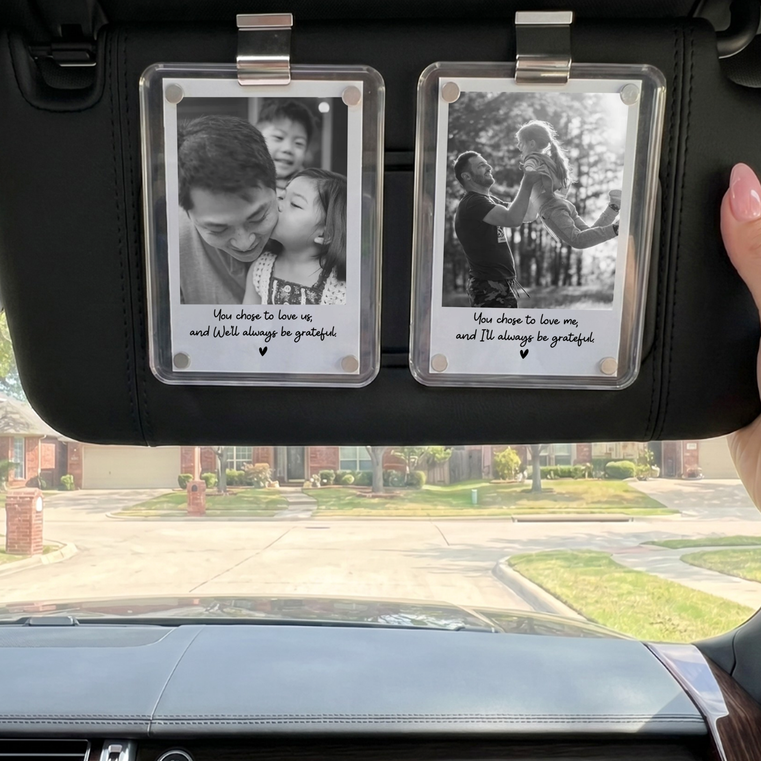 Personalized You Chose To Love Me Car Visor Clip