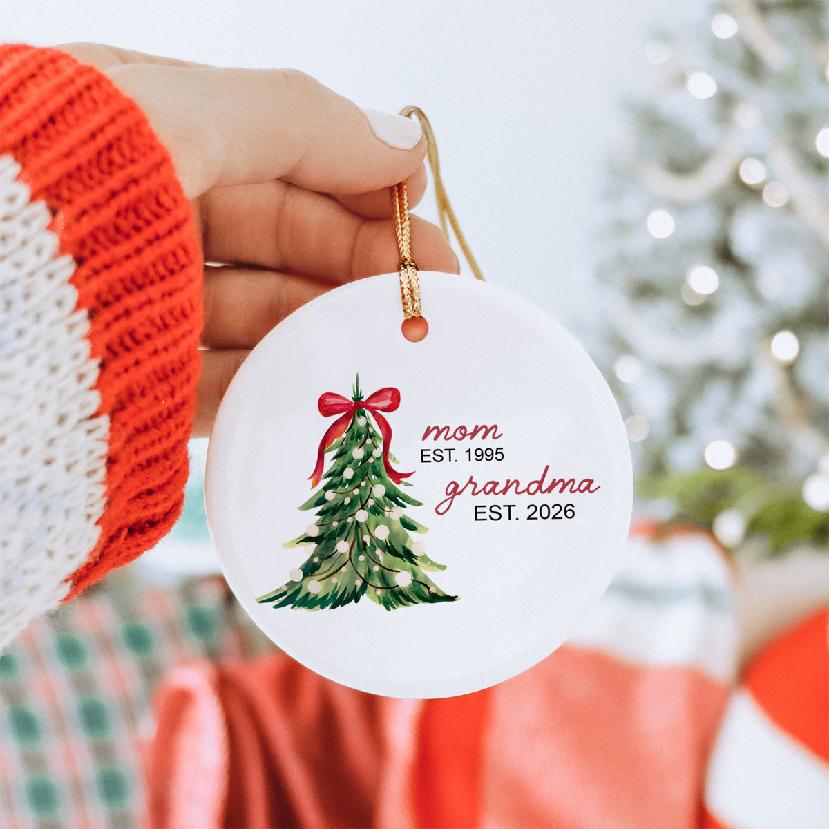 Boule de Noël personnalisée - De maman à grand-mère