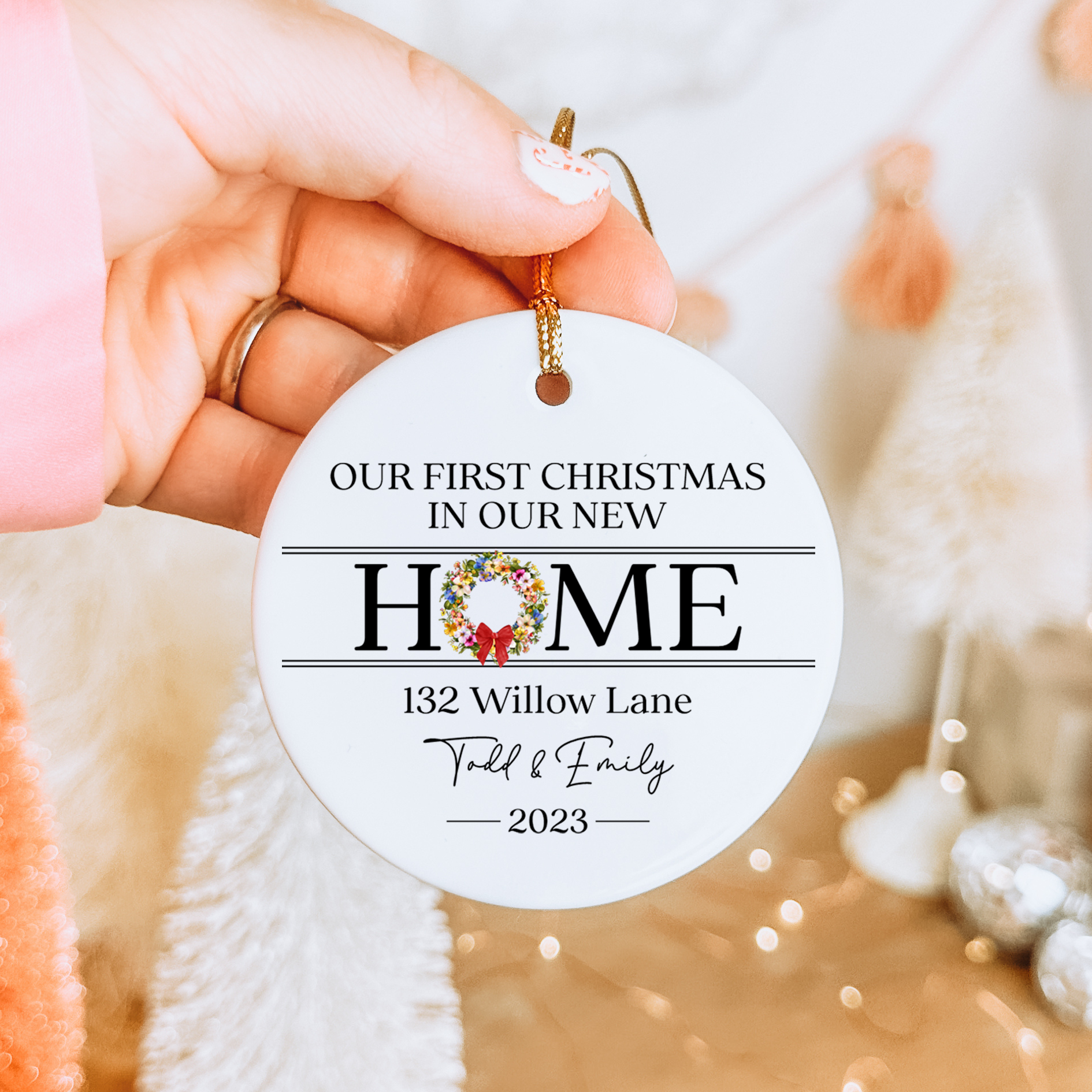 Personalized Our First Christmas In Our New Home Ornament