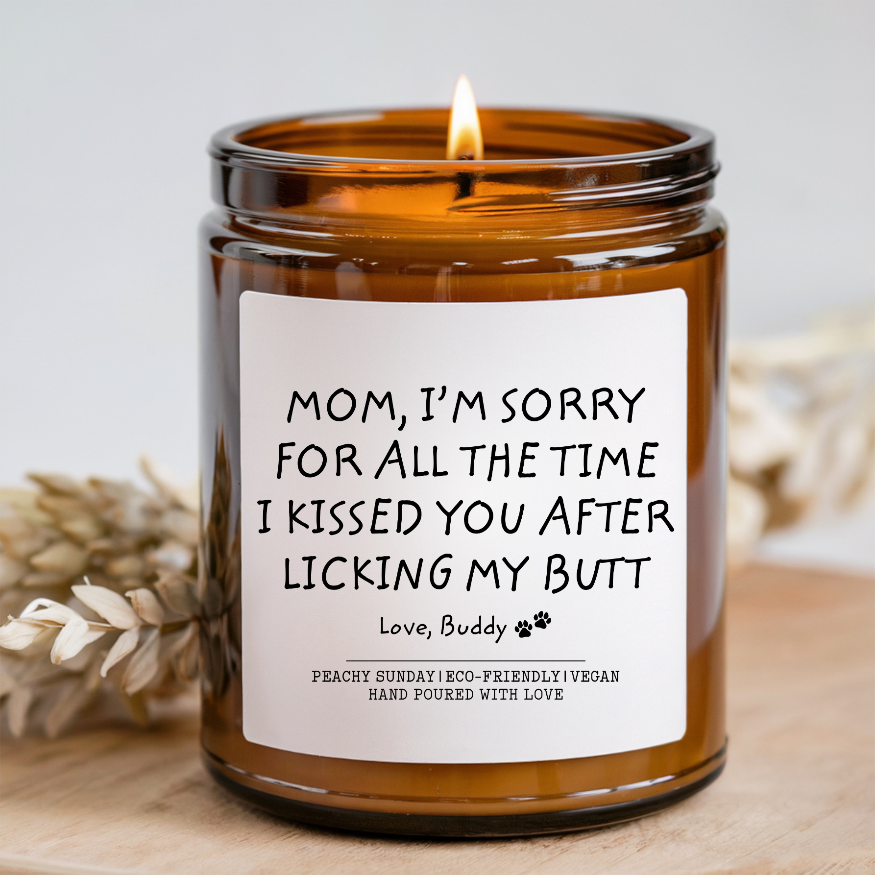 Personalized Dog Mom Candle