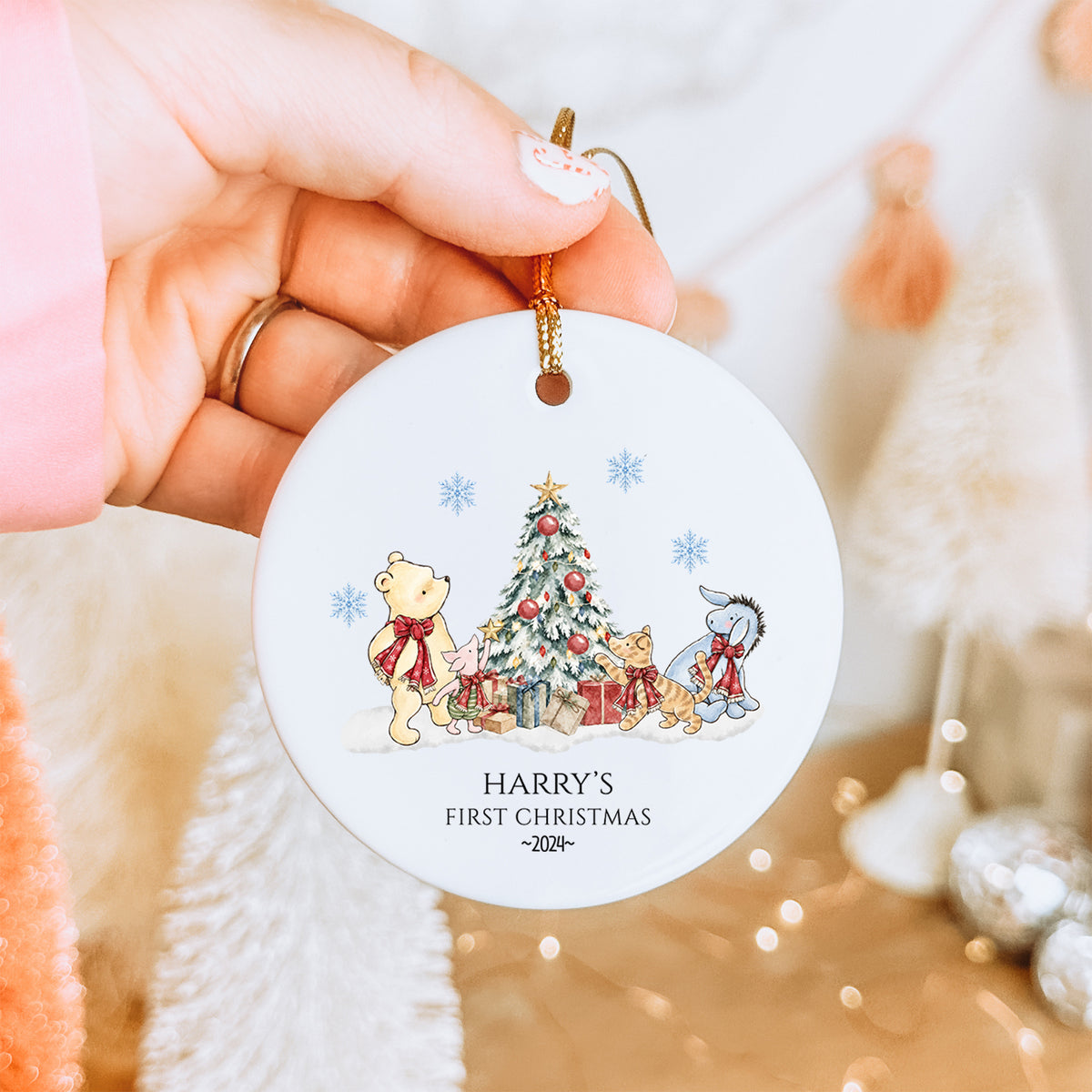 Personalized 1st Christmas Winnie The Pooh Ornament