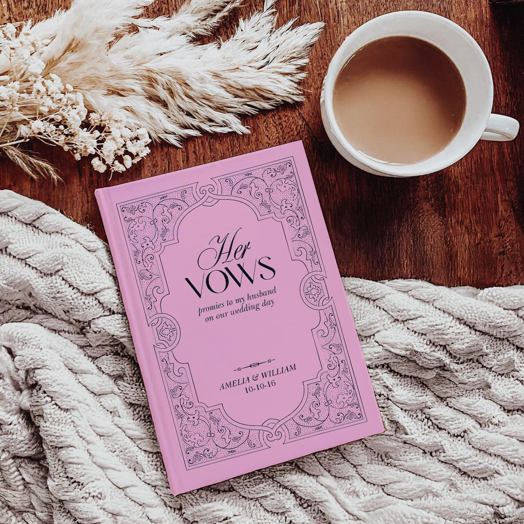 Personalized Bookish Wedding Vow Journal