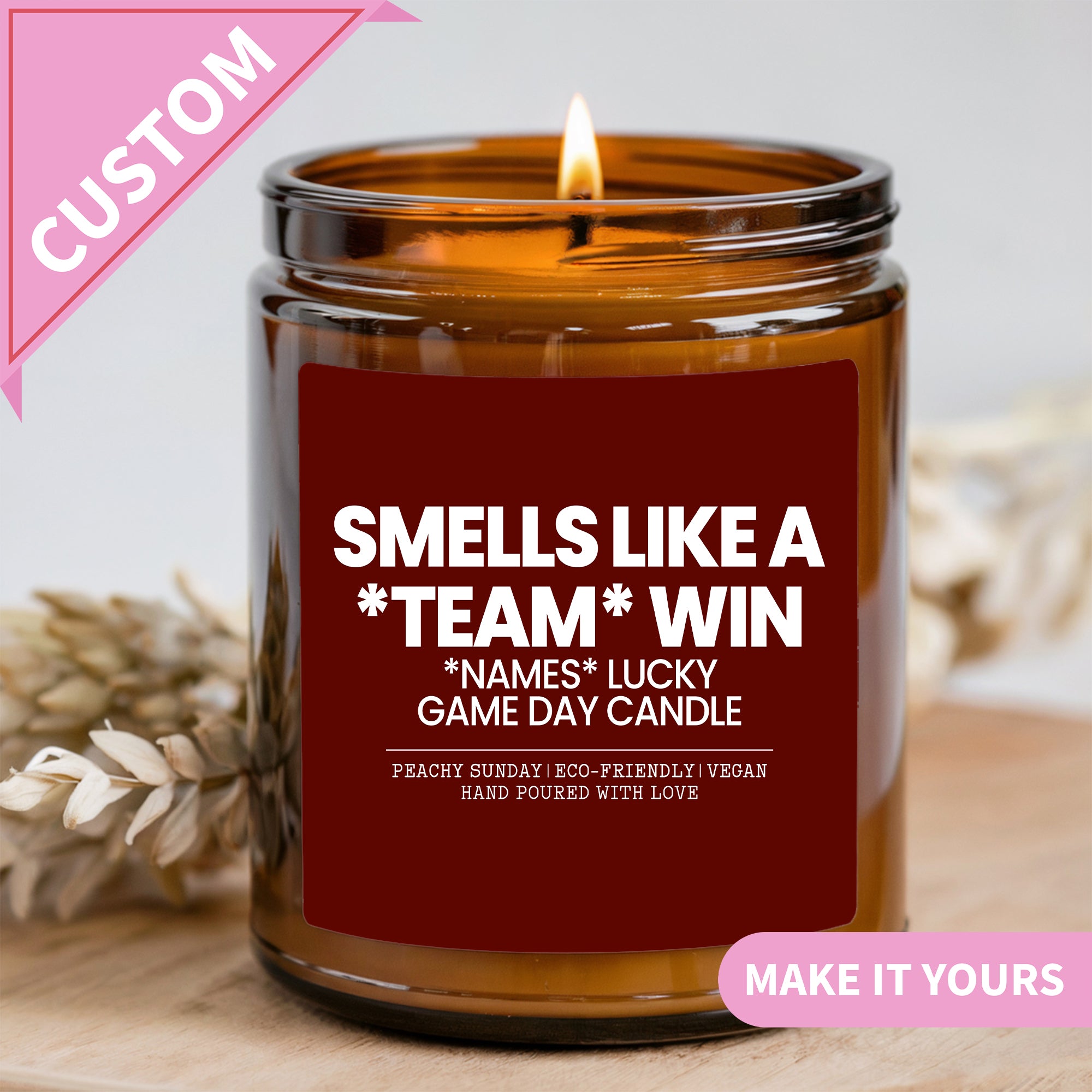 Personalized Game Day Candle