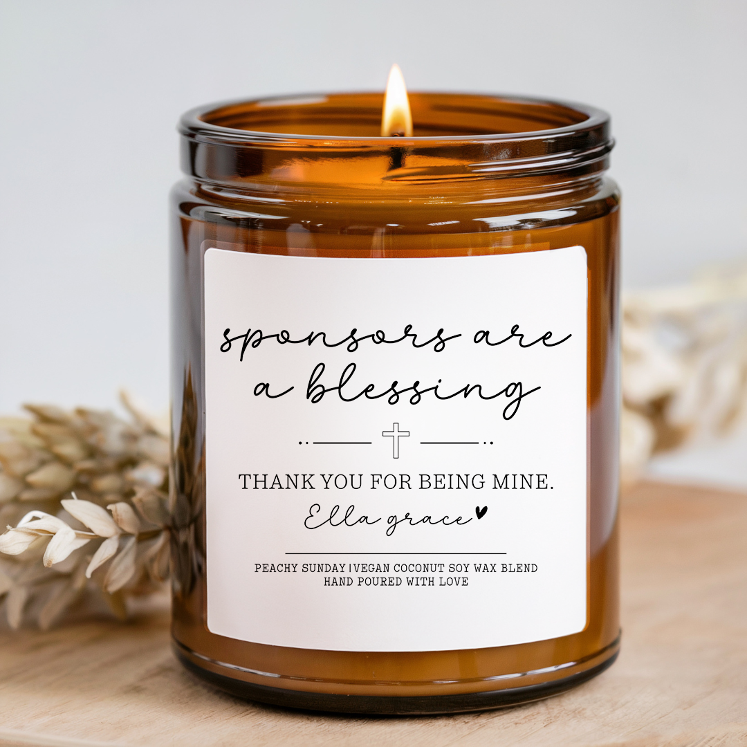 Personalized Sponsors Are A Blessing Candle