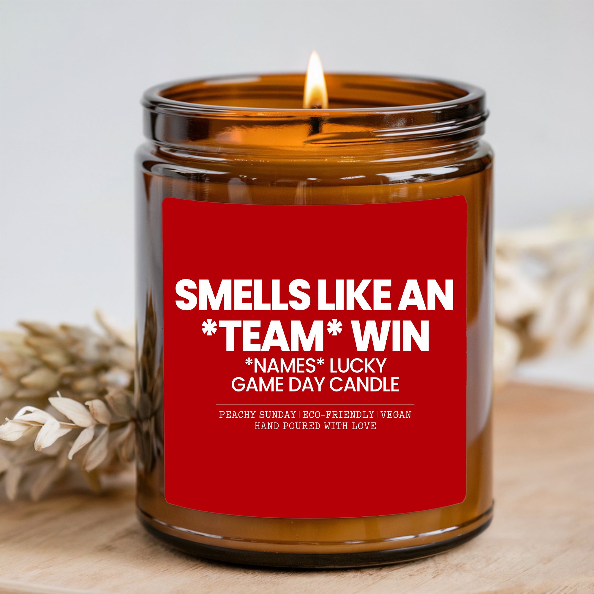 Personalized Funny Lucky Game Day Candle Funny