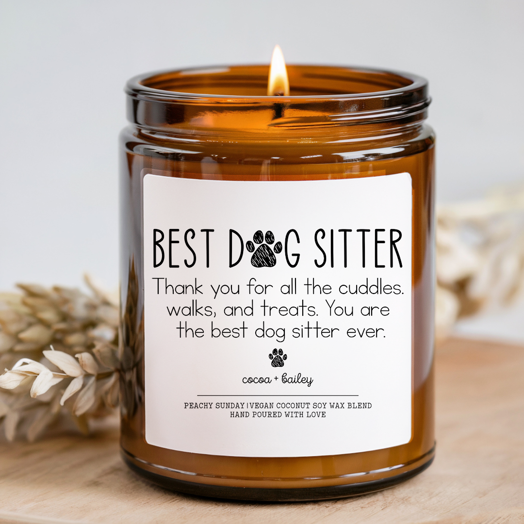 Personalized Best Dog Sitter Candle
